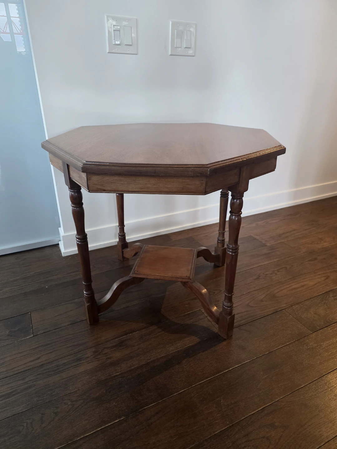 Octagonal Wood Side Table