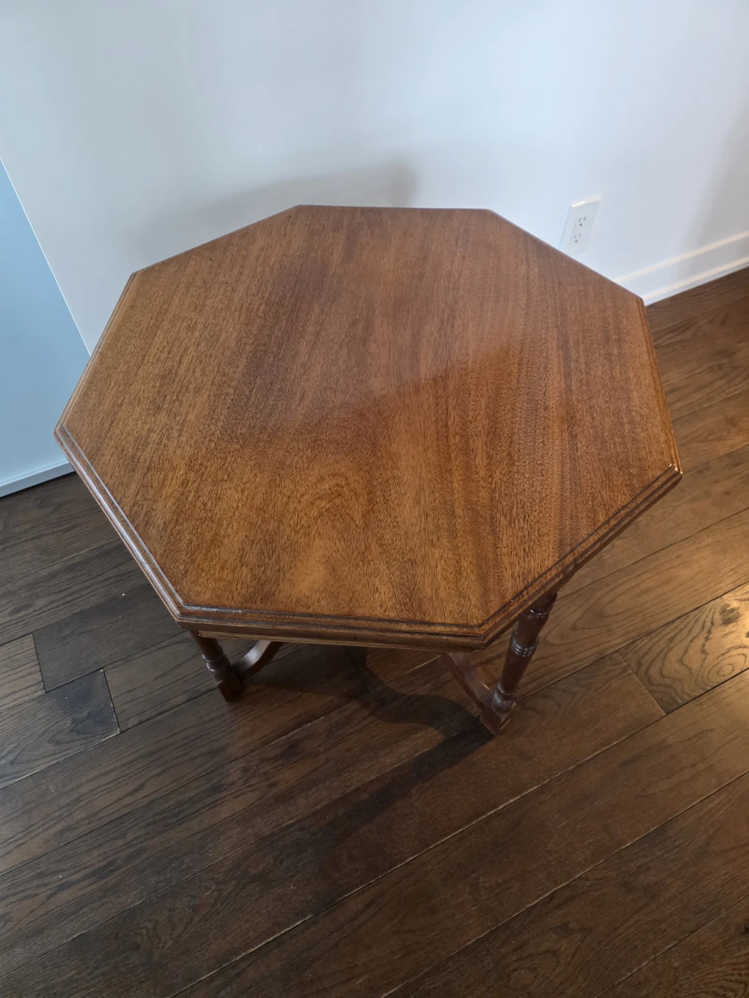 Octagonal Wood Side Table - photo 3