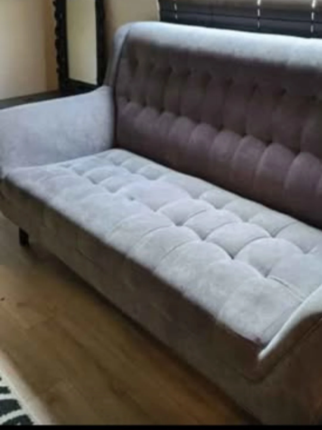 Grey Tufted Sofa
