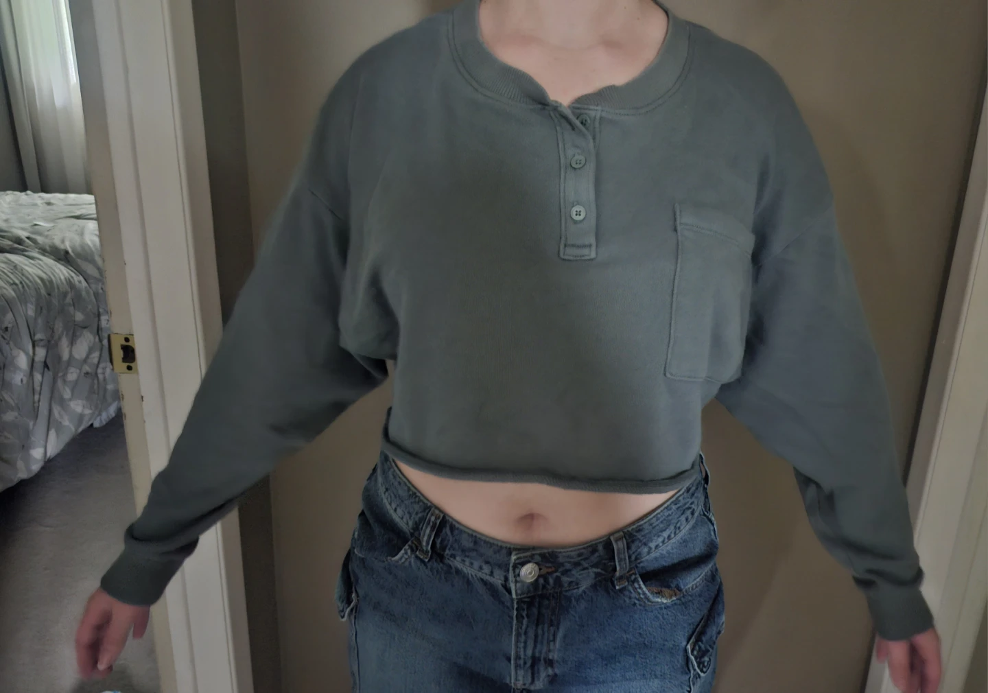 Cropped American Eagle long Sleeve top