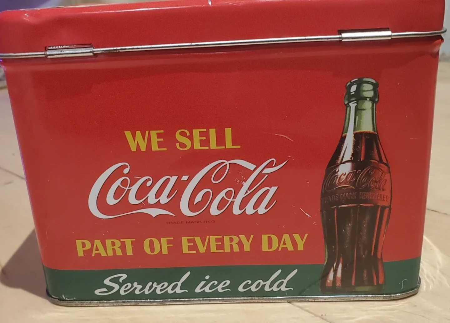 Coca-Cola Retro Tin Box with Handle