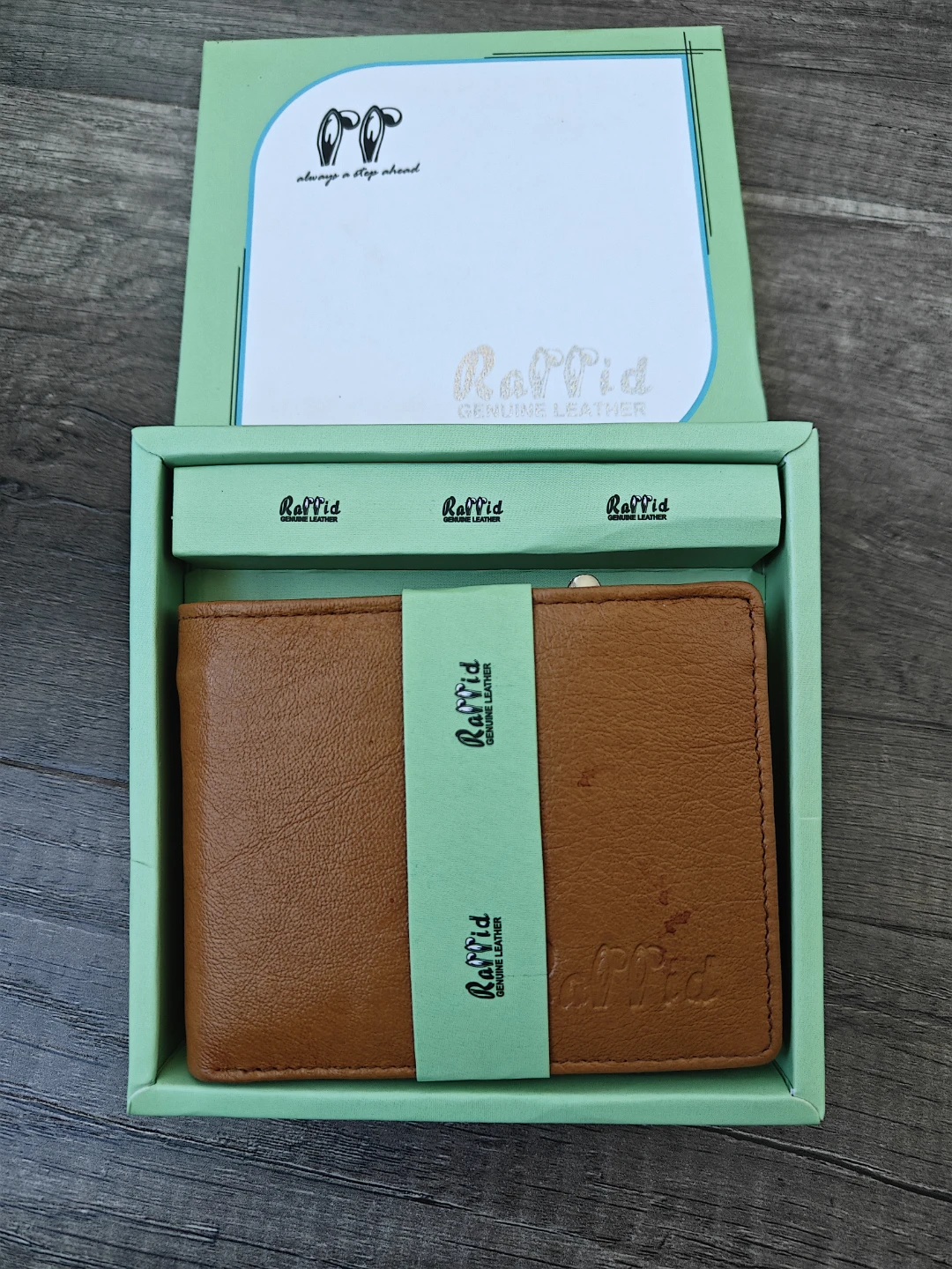Raffid Genuine Leather Bifold Wallet - Brown