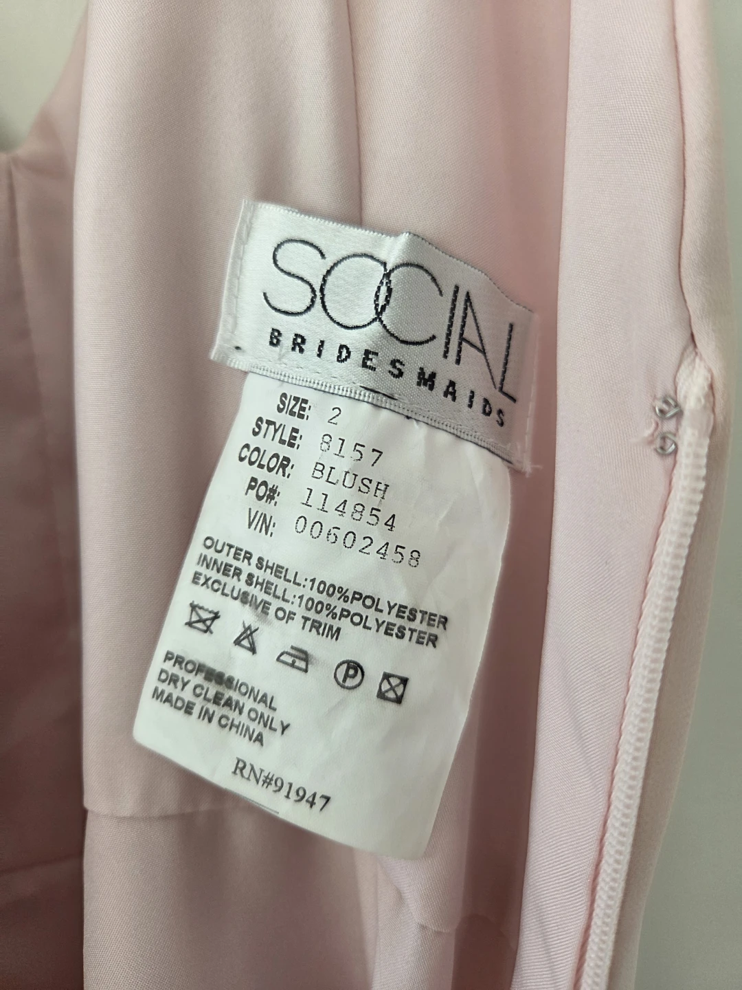 SOCIAL BRIDESMAIDS Blush Pink Maxi Dress Size 2 - photo 3