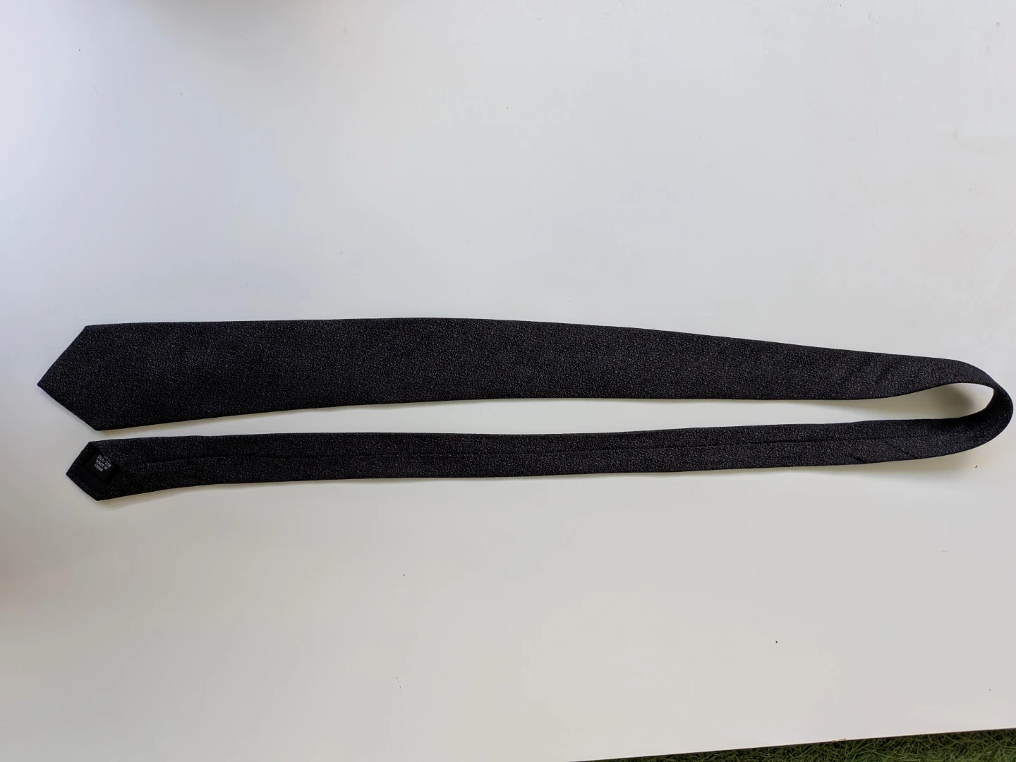 Calvin Klein Black Textured Silk Tie