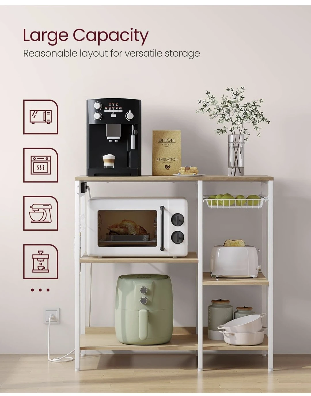 Kitchen Baker's Rack with Power Outlet - photo 3
