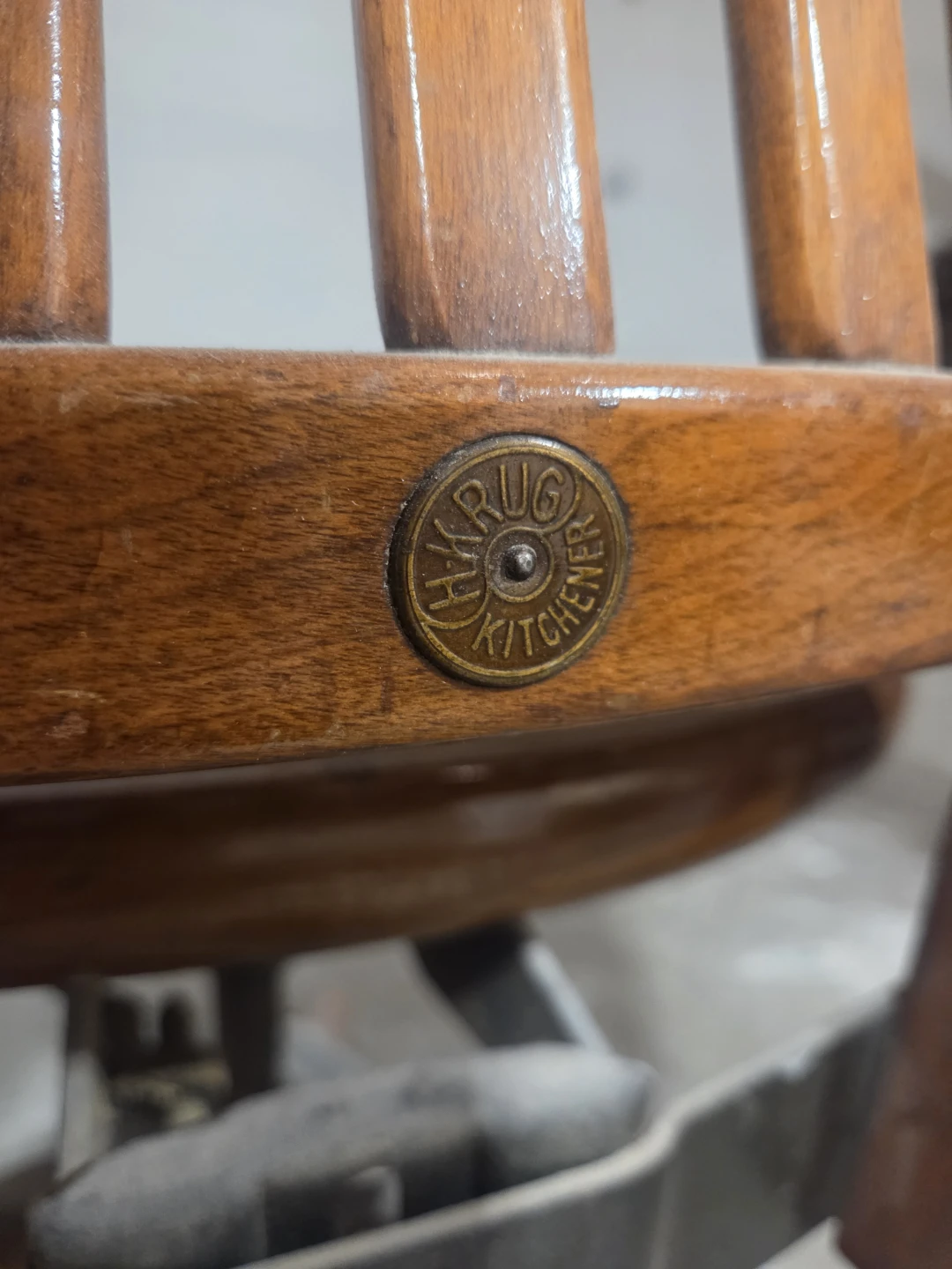 Antique H. Krug Kitchener Swivel Office Chair - photo 4