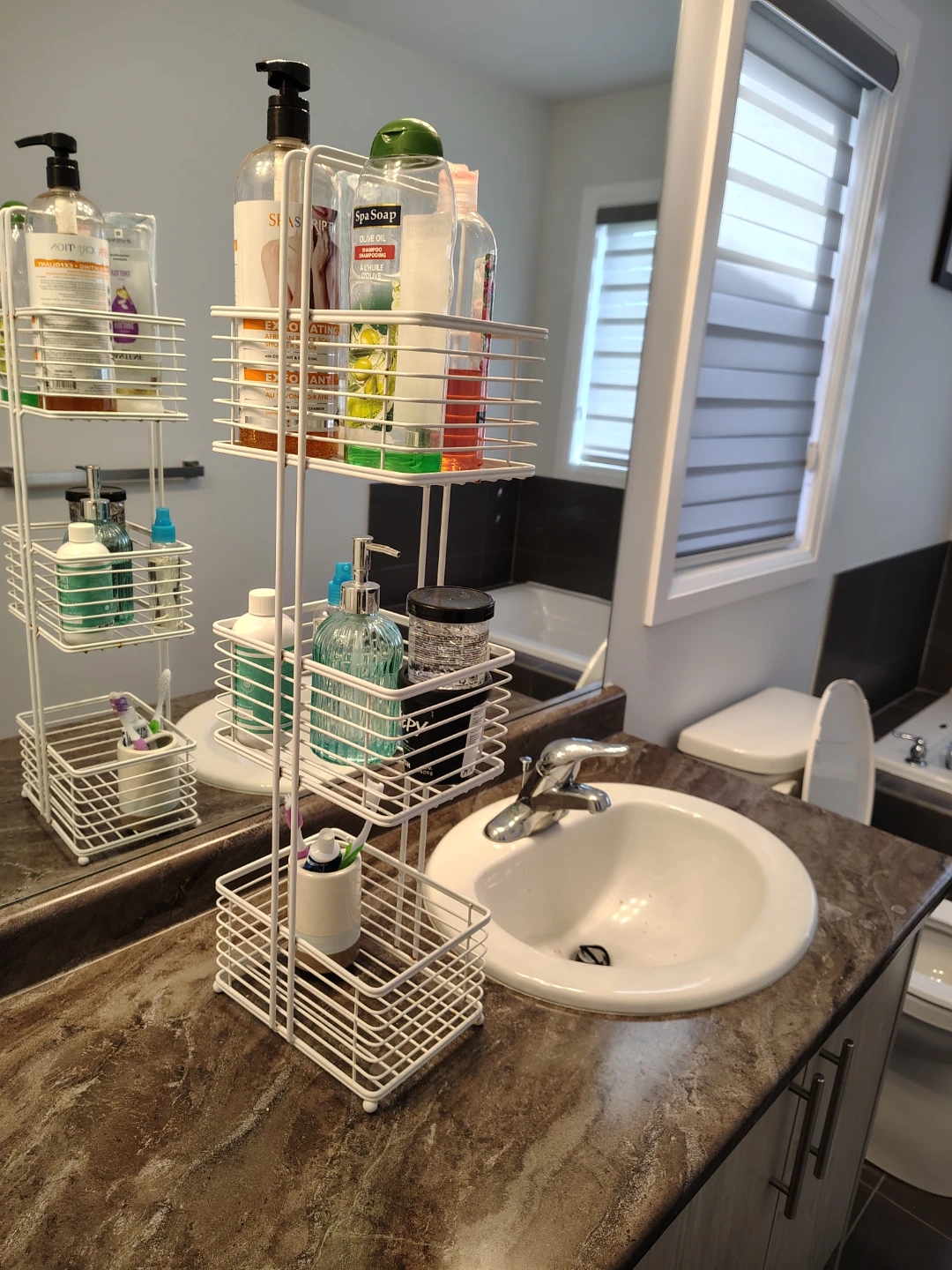 White 3-Tier Bathroom Storage Shelf - photo 3