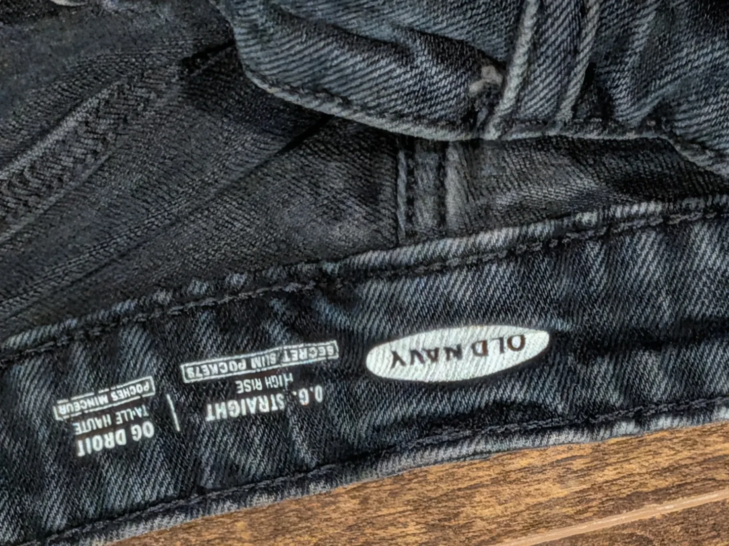 Old Navy Black O.G. Straight High Rise Jeans Size 8 - photo 3