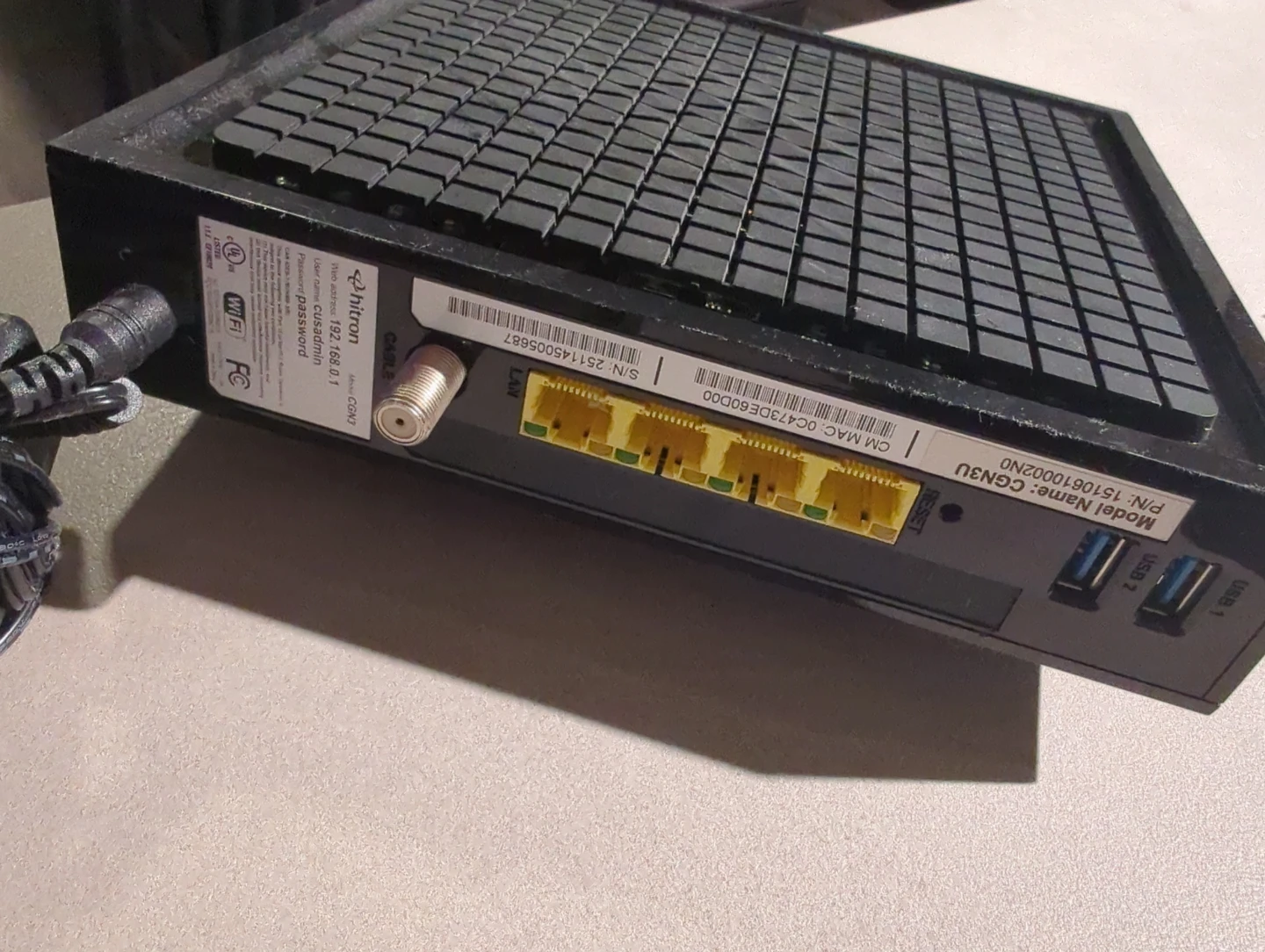 Hitron Advanced Wi-Fi Modem CGN3U