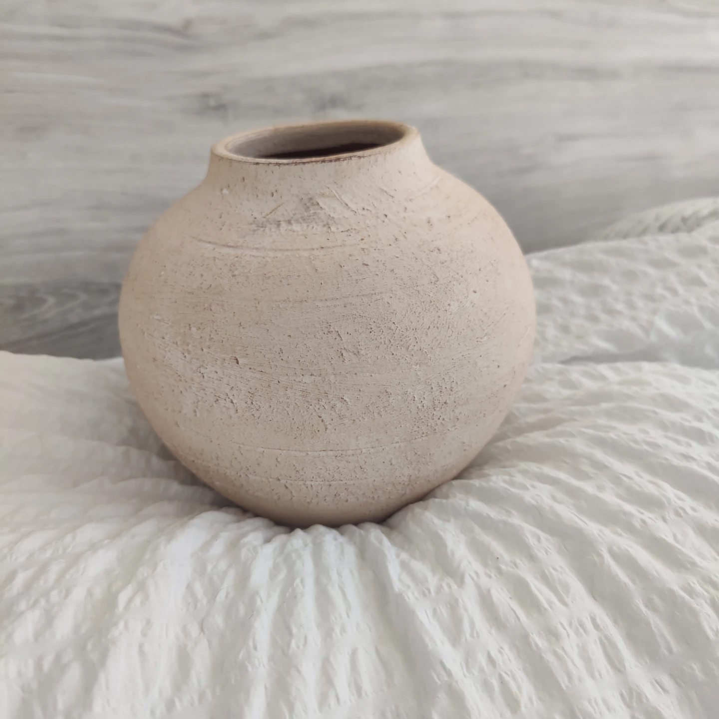 Beige Ceramic Pot