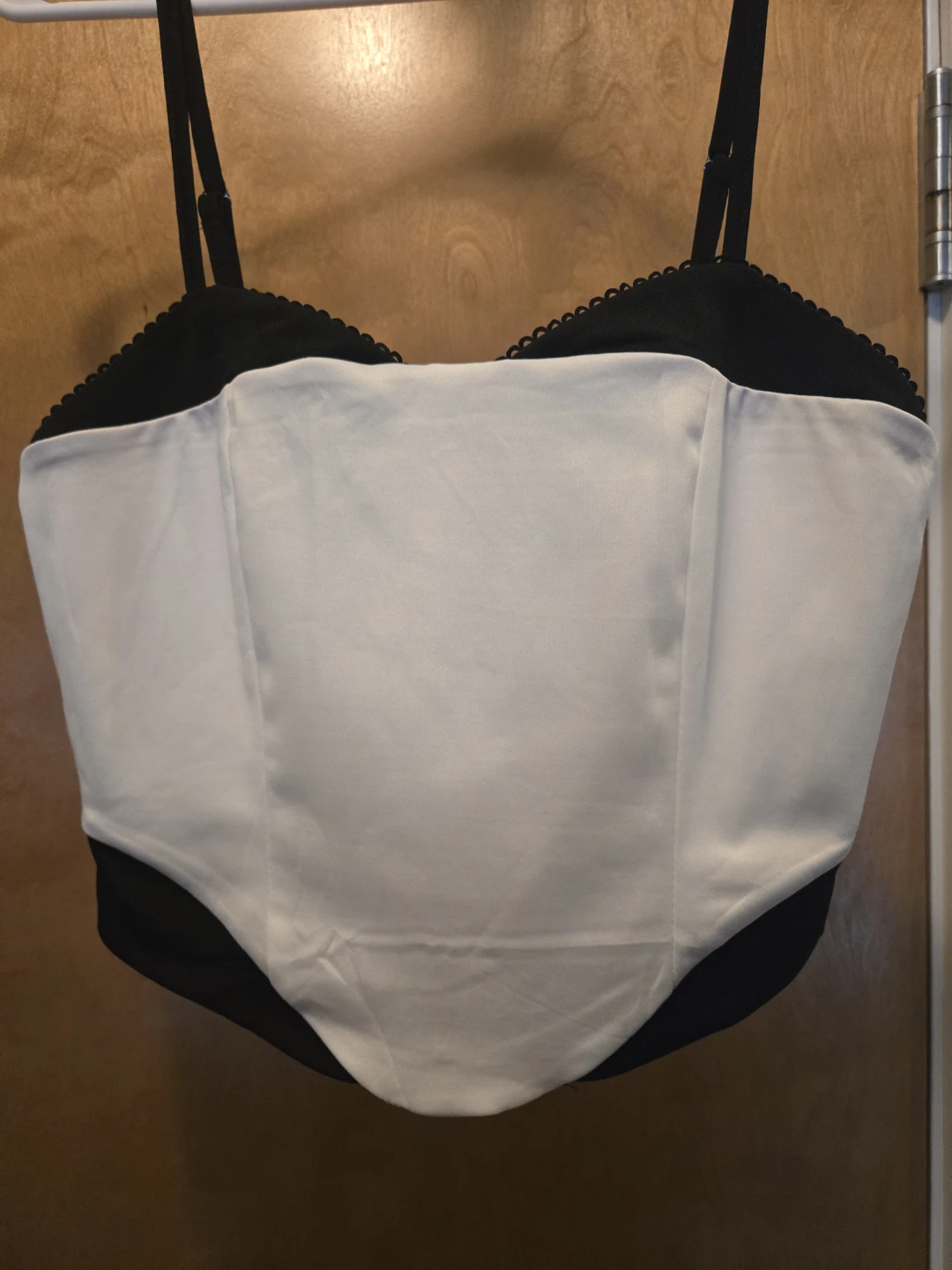 White and Black Corset Top