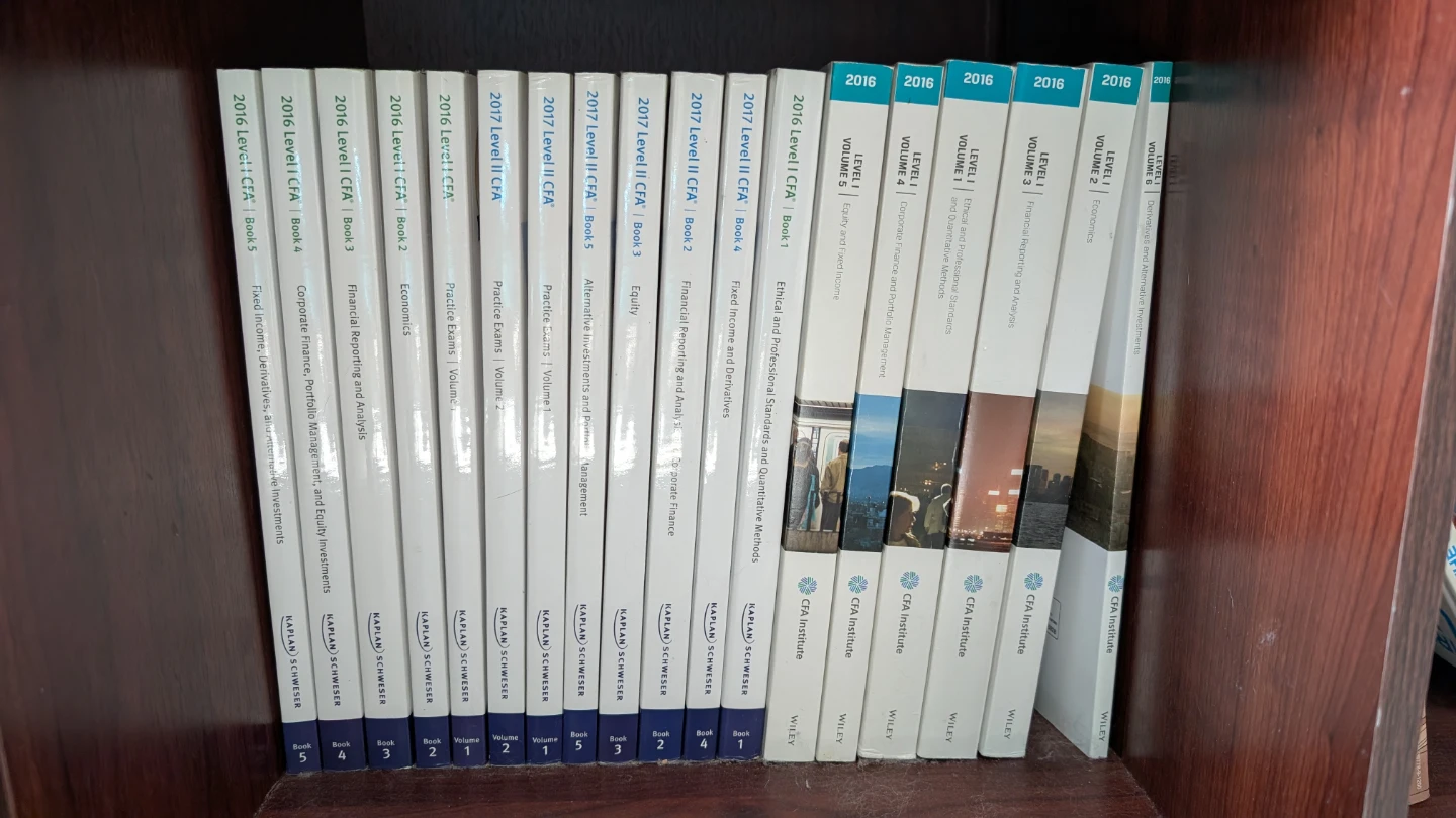 CFA , Caia, medical, business, etc text books for passing exams