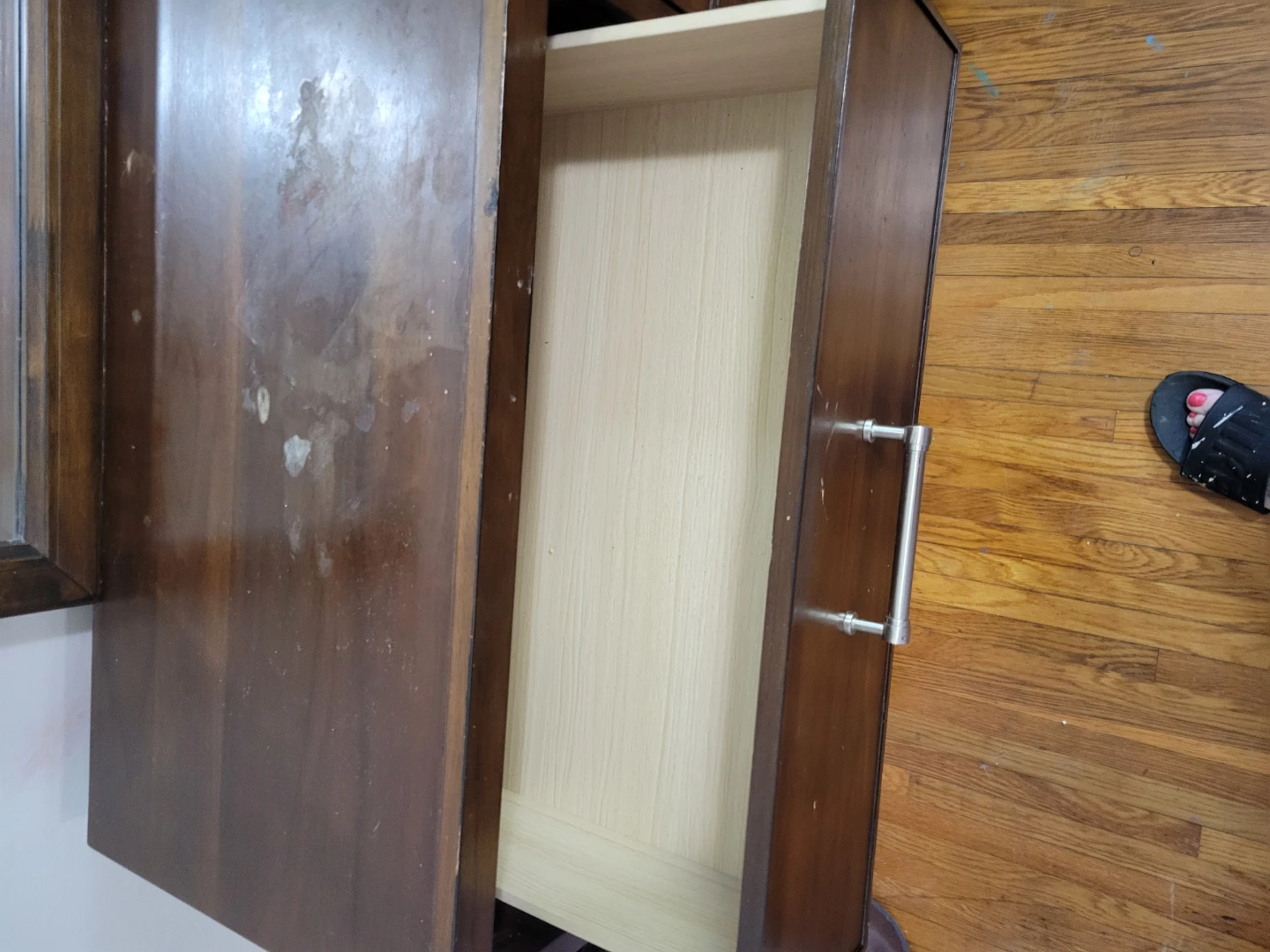 Wooden Bed Frame with Built-in Storage and LED Headboard - photo 4