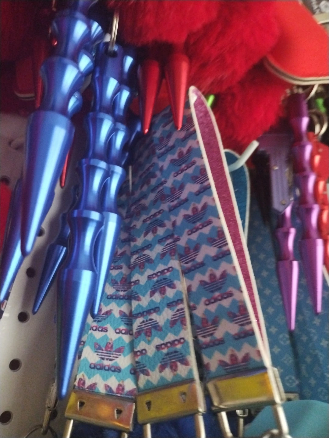 Women's defense keychain Accessories with Spikes and Pom-Poms - photo 2
