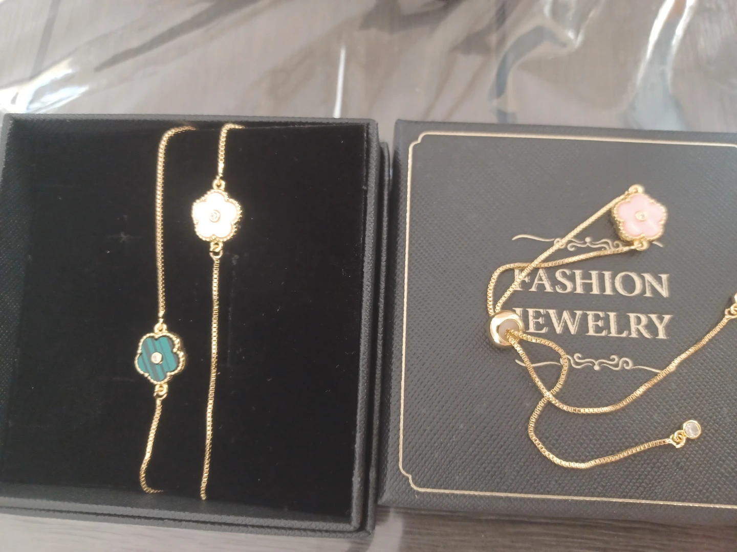 Fashion Jewelry Flower Chain Bracelet Set - photo 3