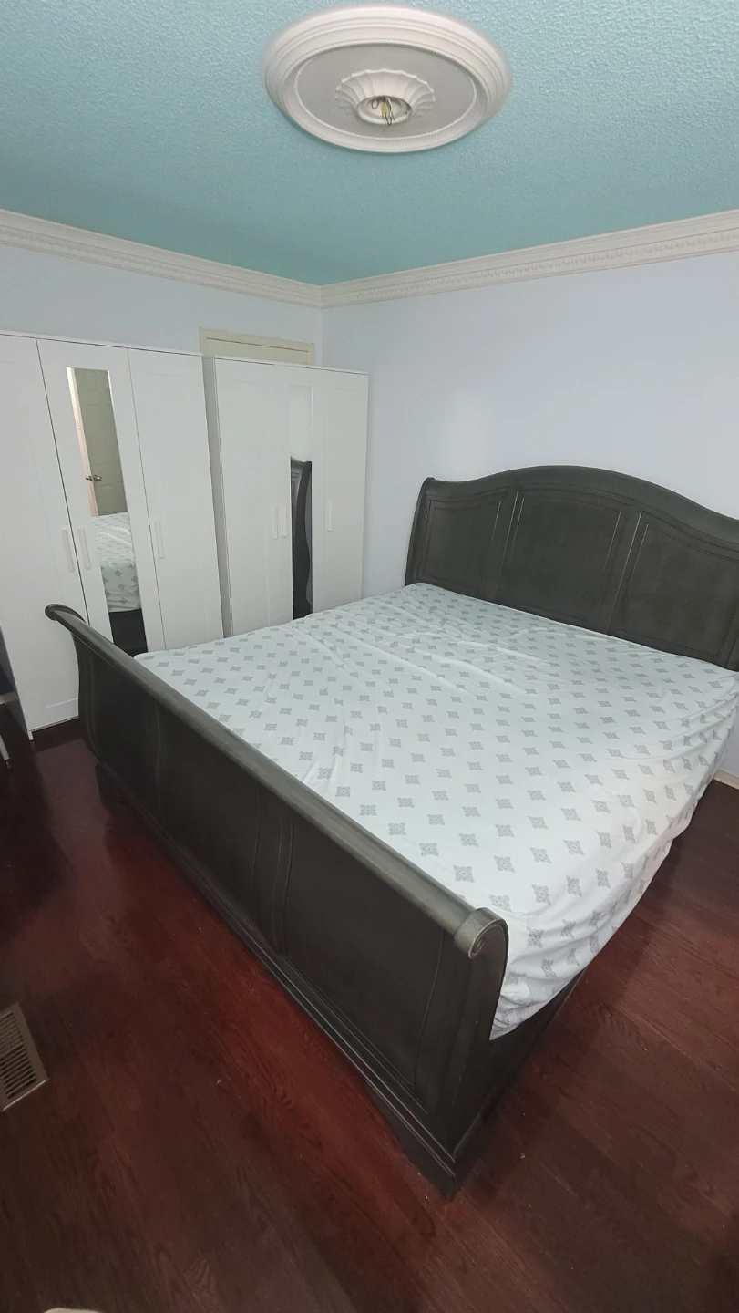 Dark Grey Sleigh Bed Frame - photo 4