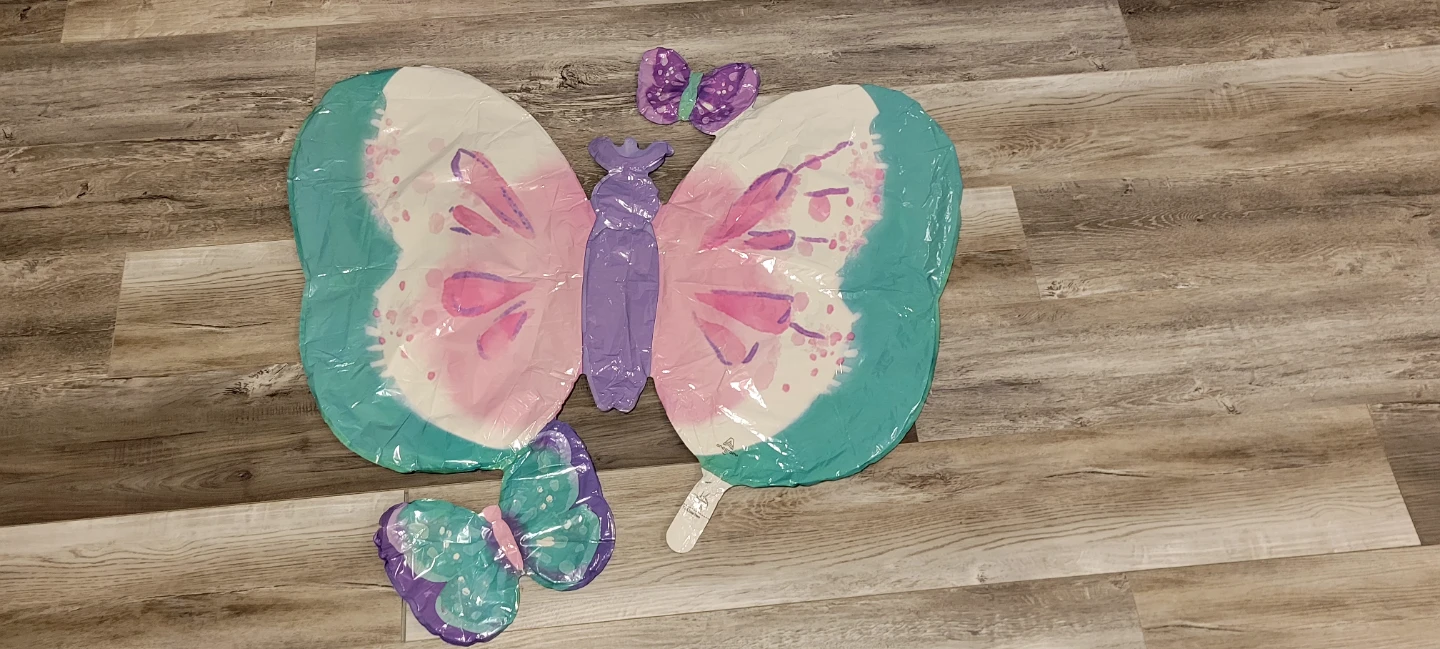 Butterfly Shaped Foil Balloon Set