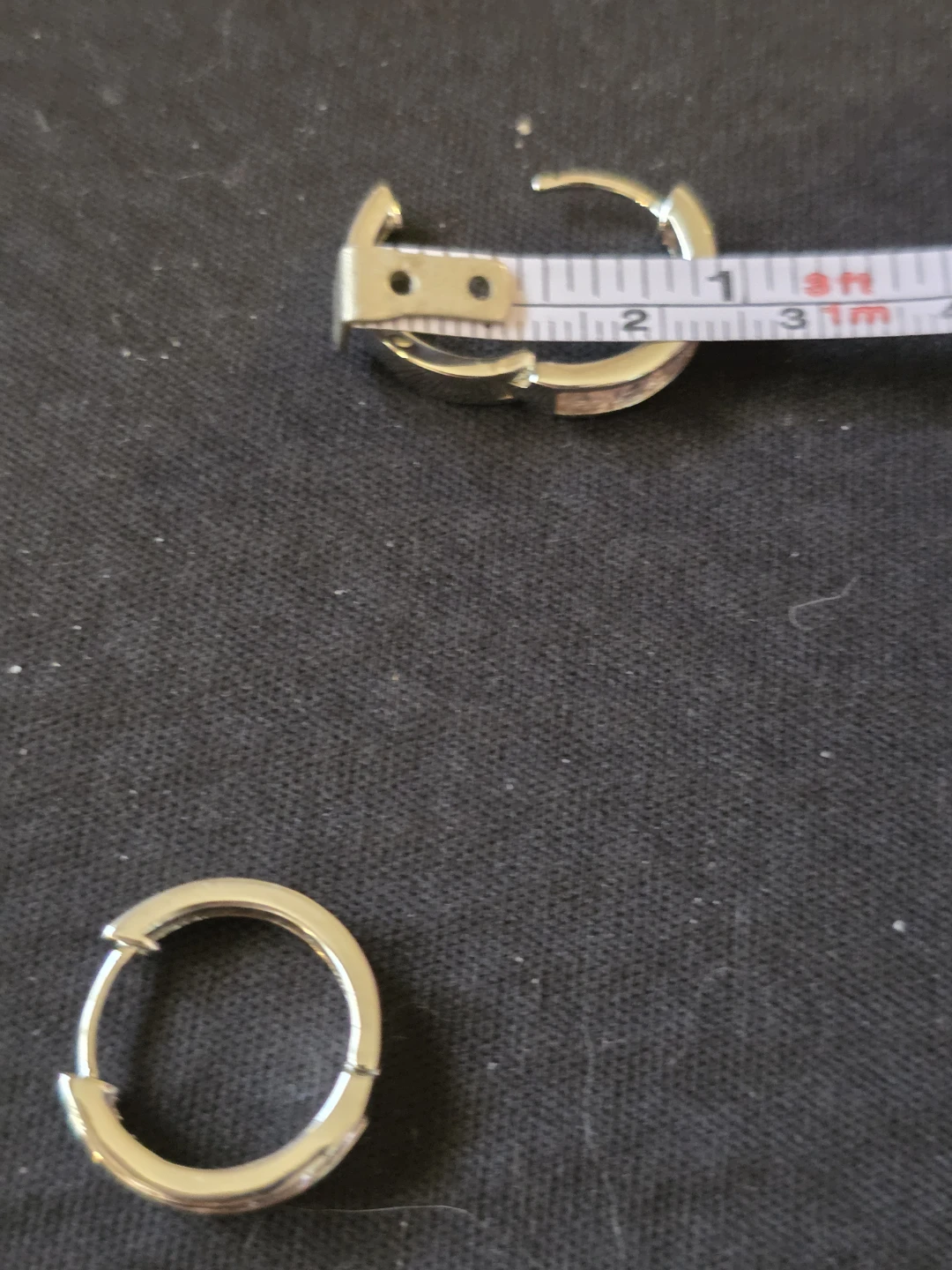 Small Hoop Earrings with Pink Stones - photo 5