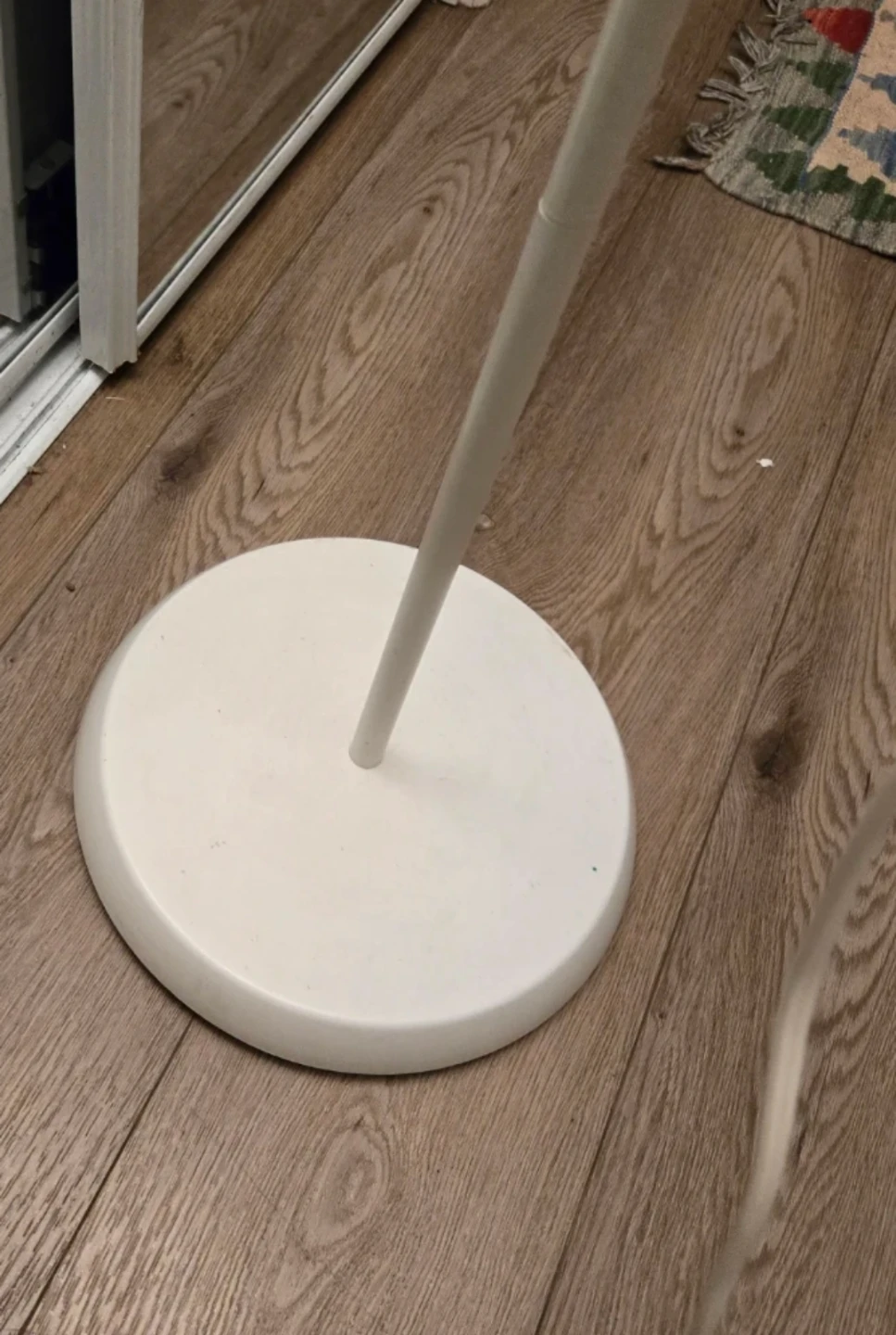 White Floor Lamp with Adjustable Reading Light - photo 2