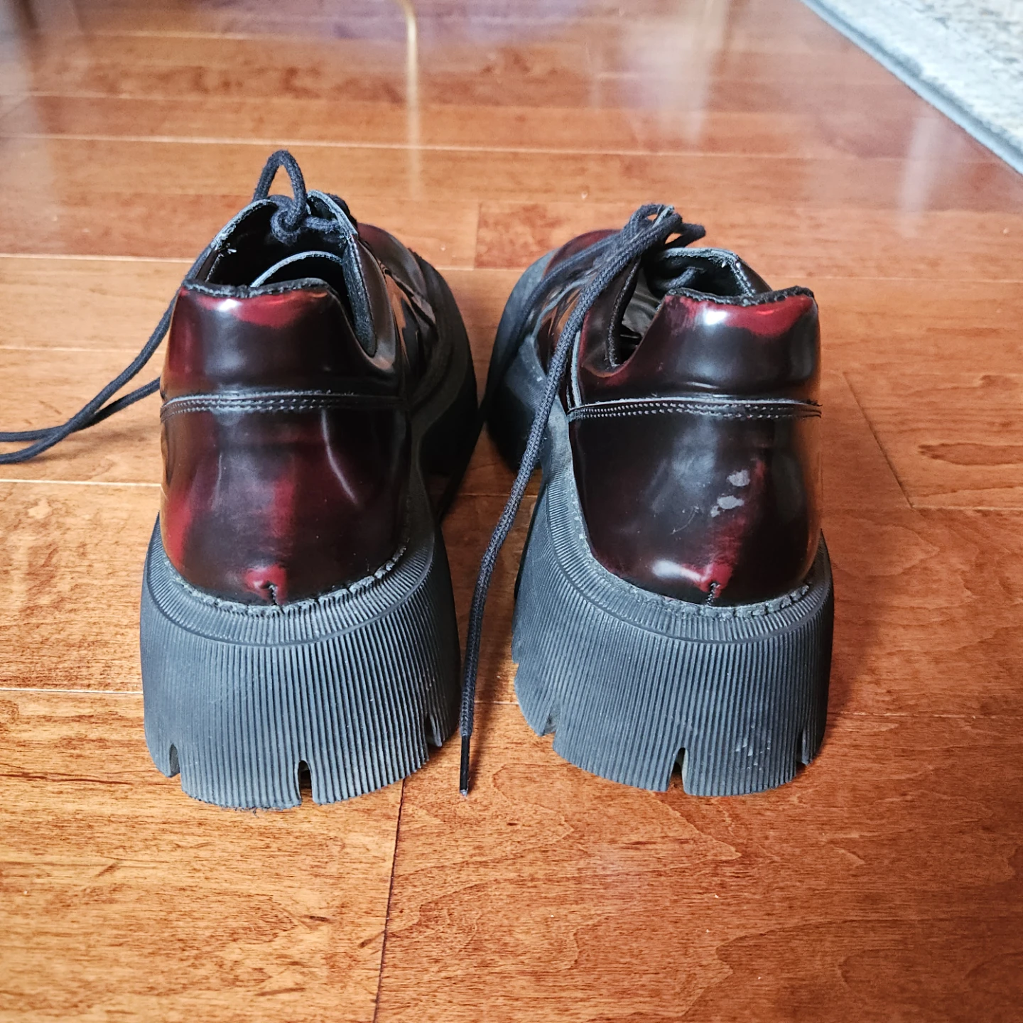 l'Intervalle Lug Sole Oxfords in Burgundy - photo 4