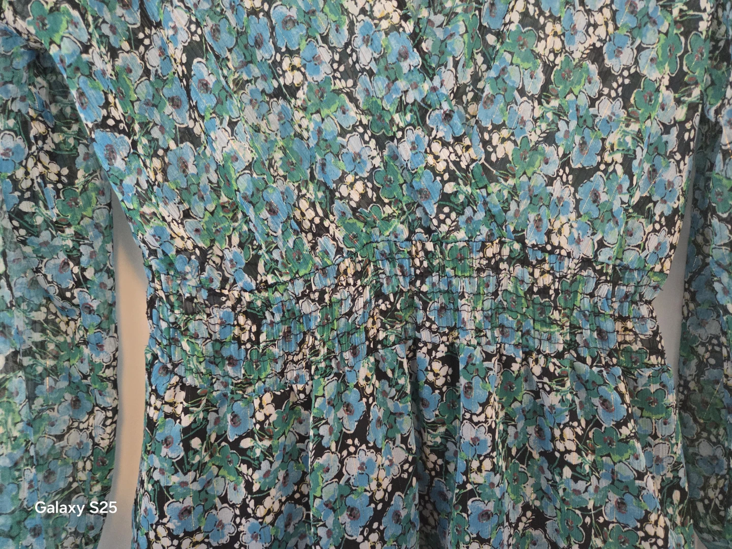 ZARA Blue Floral Print Mini Dress XS - photo 3