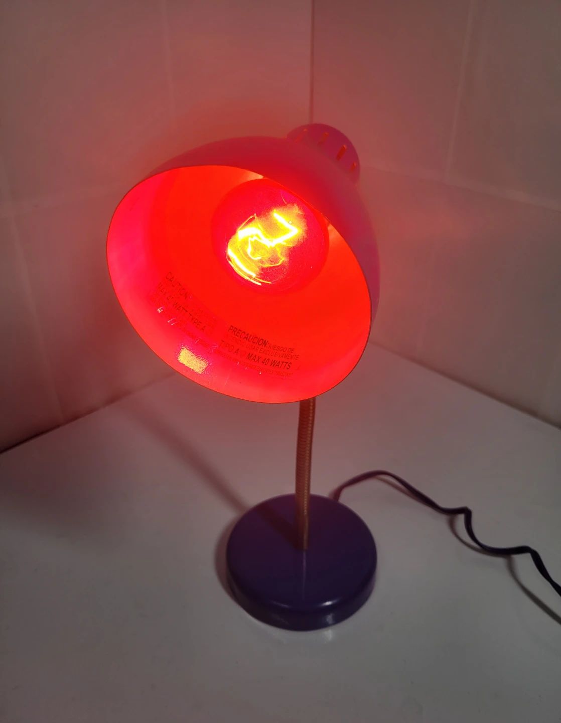 Blue Gooseneck Desk Lamp