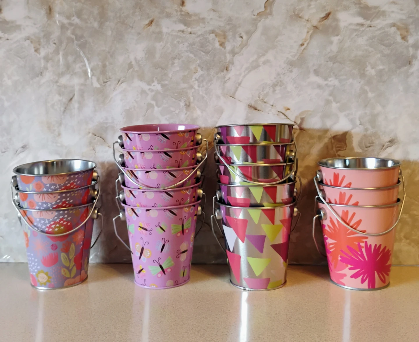 ASSORTMENT OF COLORFUL METAL MINI BUCKETS (47 TOTAL) - photo 3
