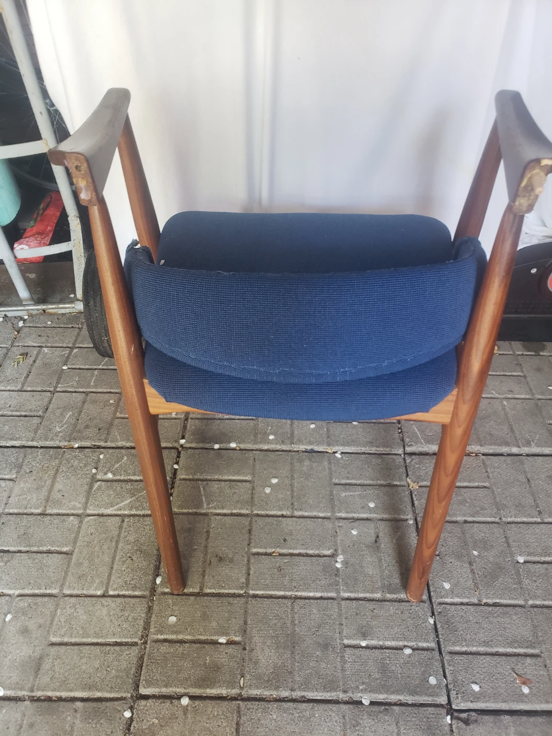 Vintage Blue Upholstered Armchair - photo 2