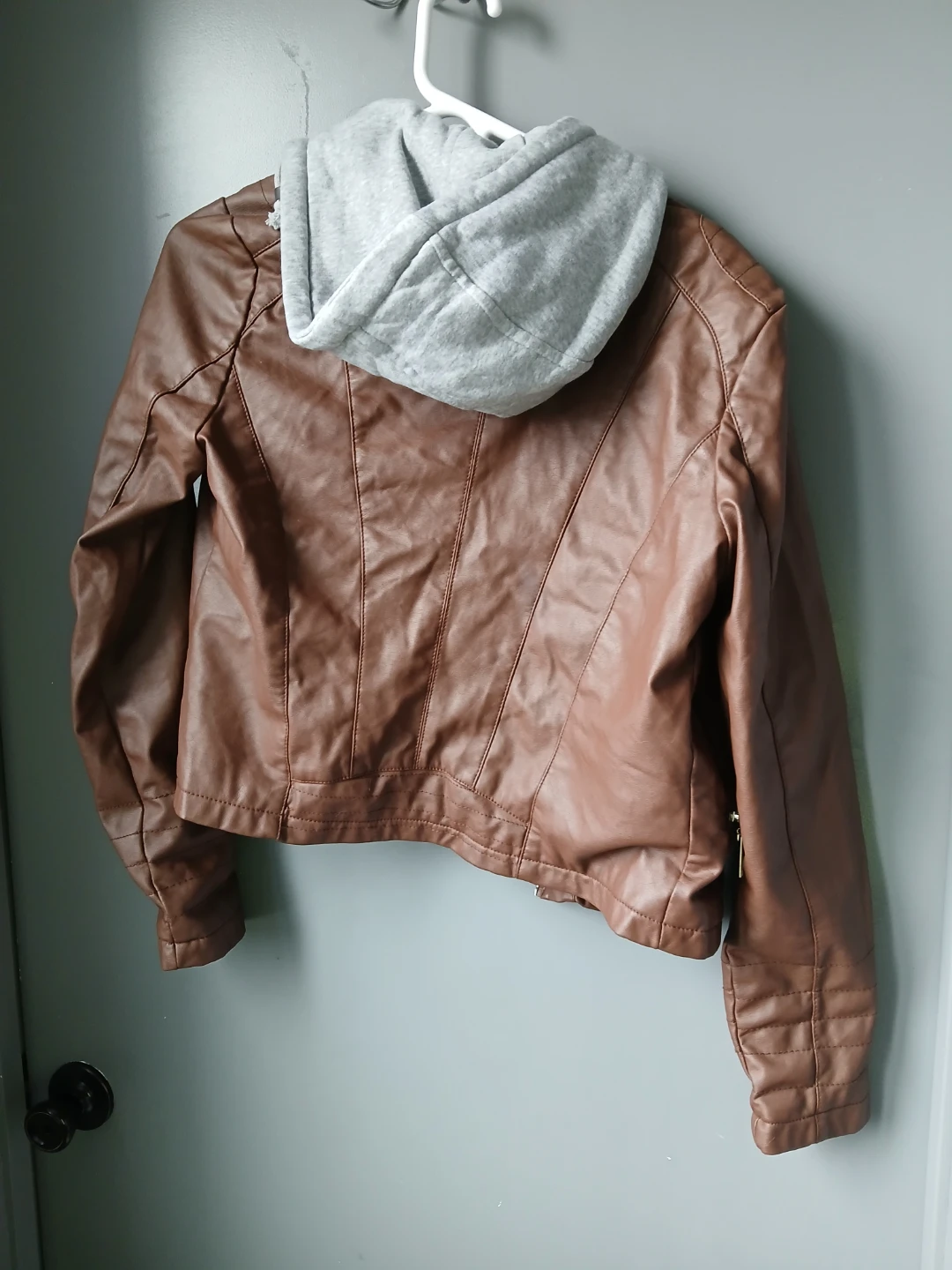 Fashion Nova Kyla Moto Jacket Chocolate Size S - photo 4