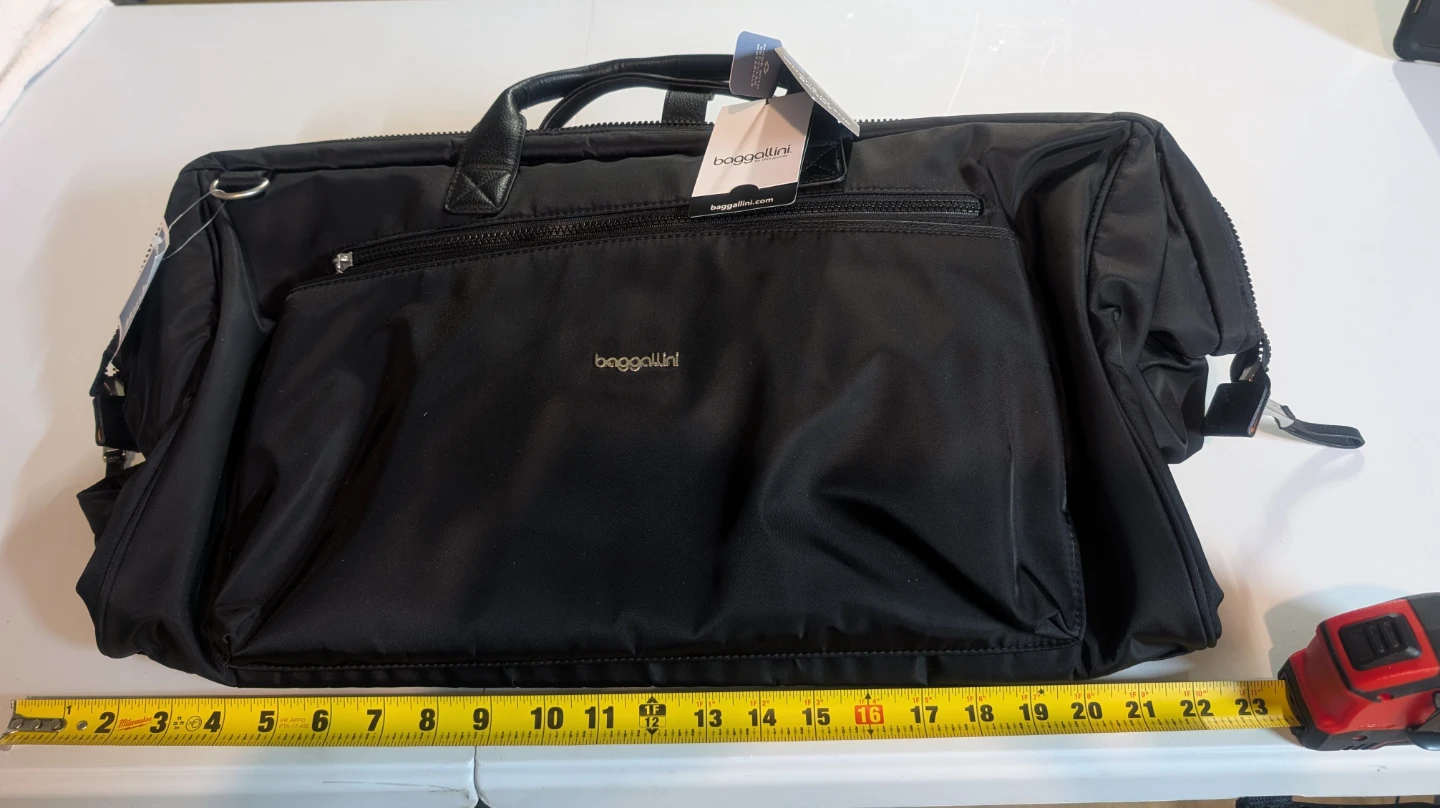Baggallini Black Nylon Weekender Travel Bag