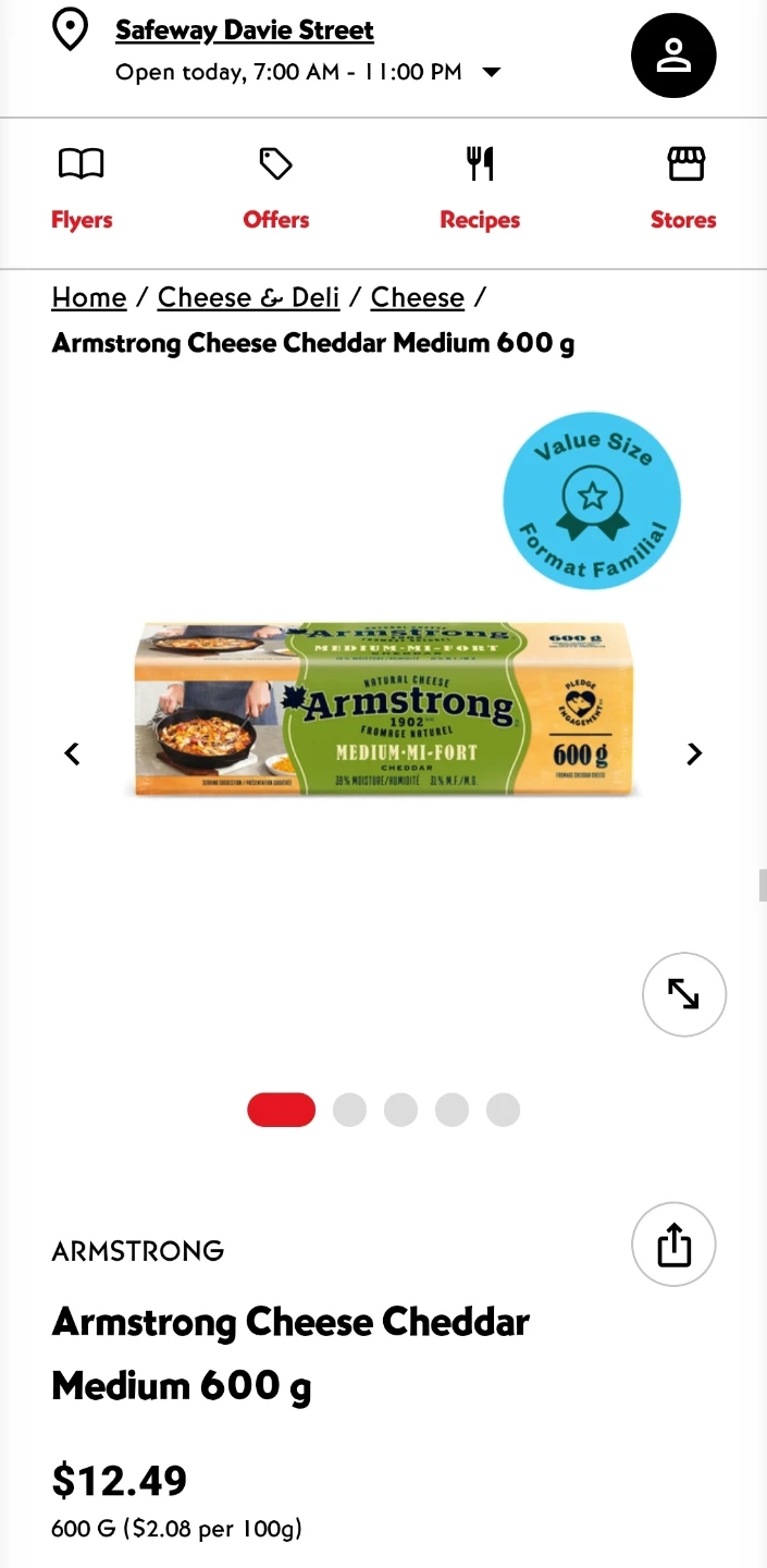 NEW! Armstrong Cheddar Cheese (600g) - photo 3