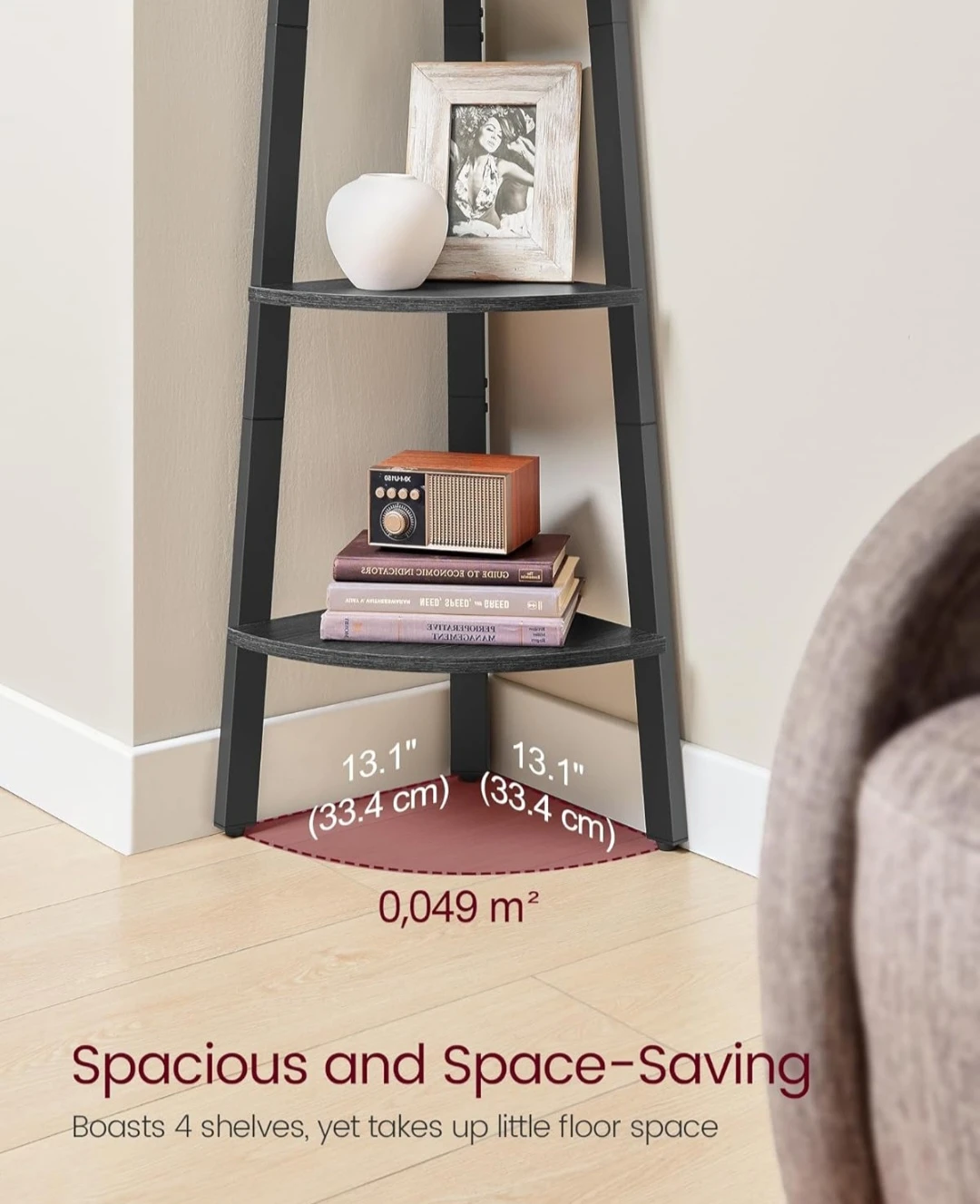 VASAGLE 4-Tier Corner Shelf - photo 4