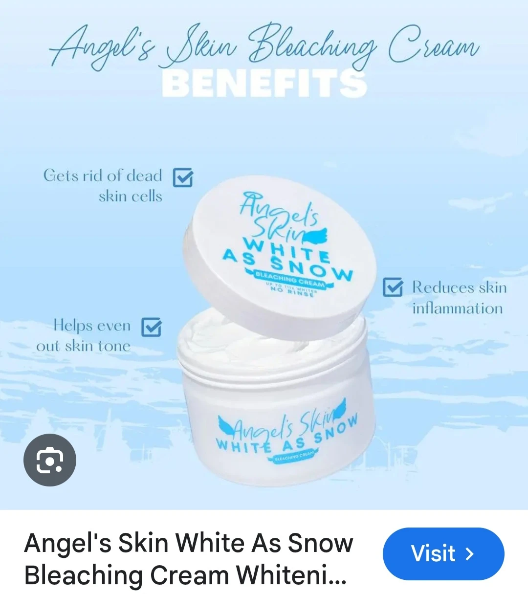 Angel's Skin White As Snow Bleaching Cream - photo 3