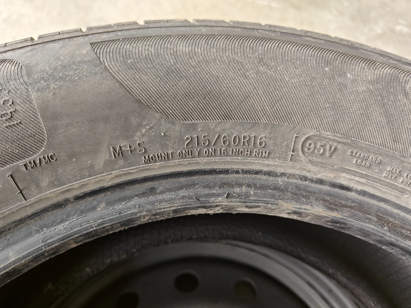 215/60R16 M+S Tires (Set of 2)