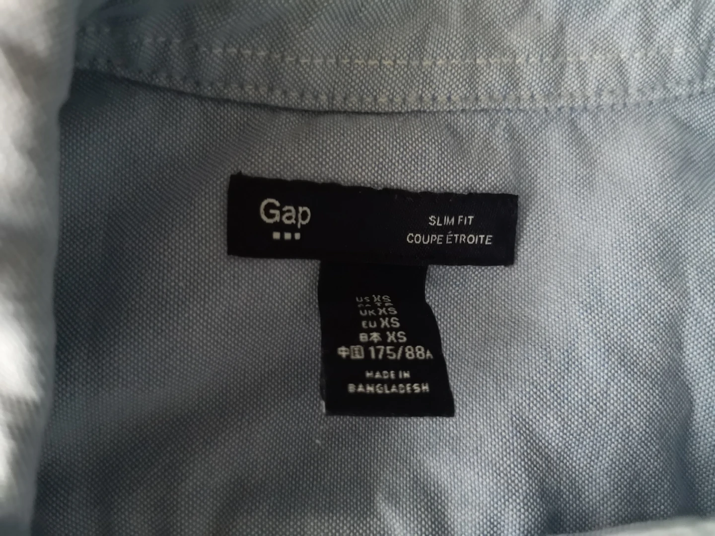 Gap Slim Fit Light Blue Button-Up Shirt - XS - photo 2