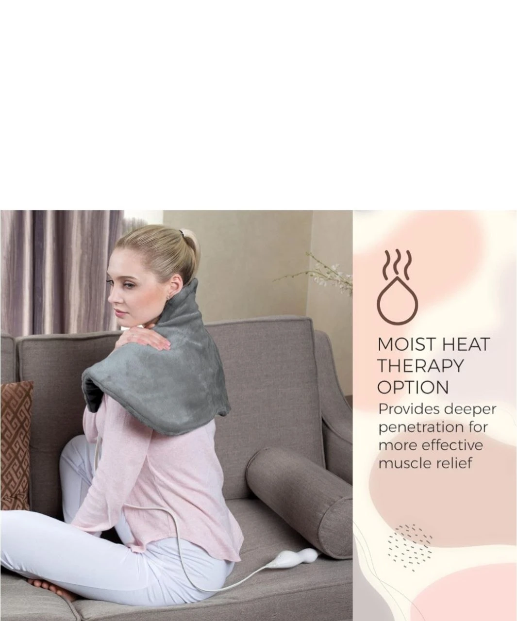 Grey Neck & Shoulder Heating Pad - photo 2