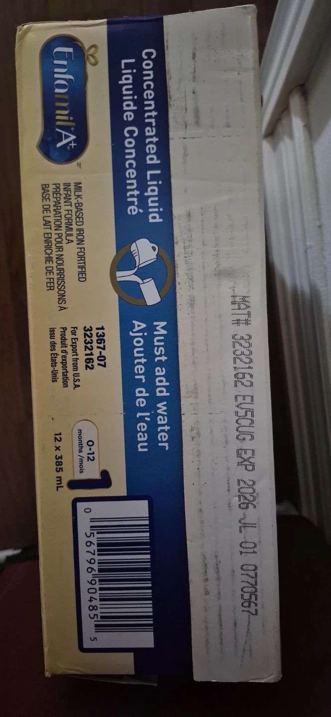 Enfamil A+ Concentrated Liquid Infant Formula 12 x 385 mL