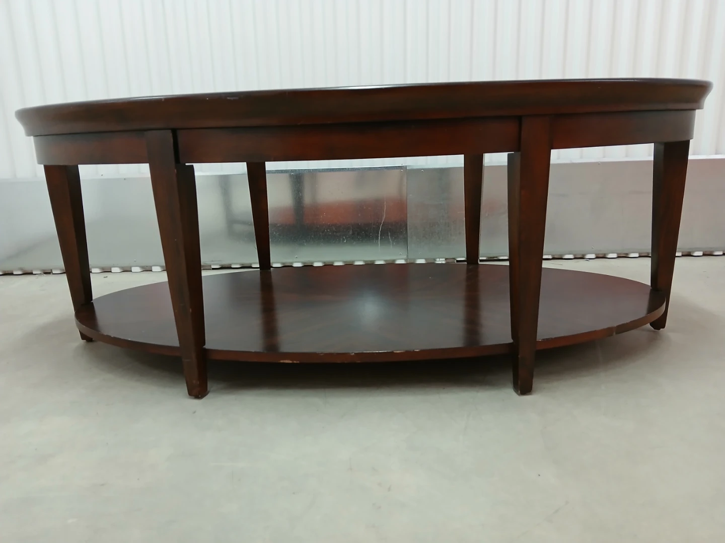 Oval Coffee Table with Glass Top - photo 4