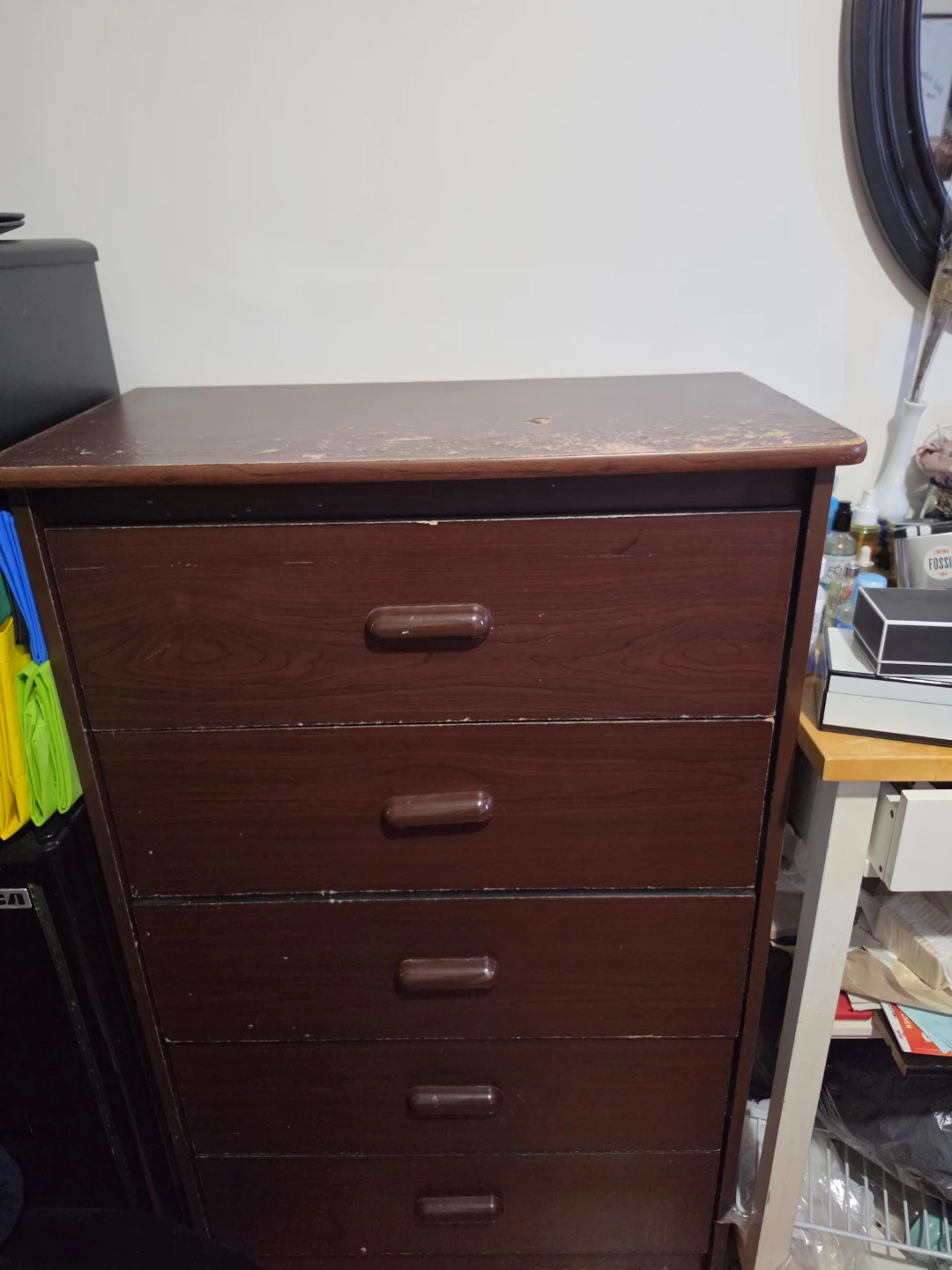 Dark Brown 5-Drawer Dresser