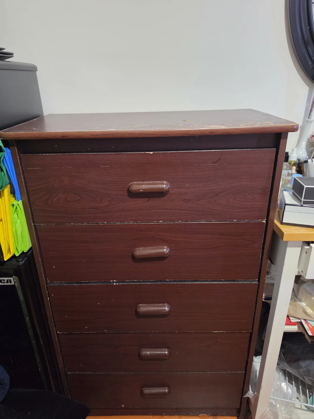 Dark Brown 5-Drawer Dresser - photo 3