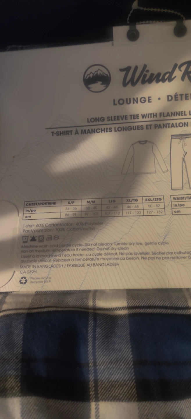 Wind River Men's XL Long Sleeve Lounge Set - photo 4