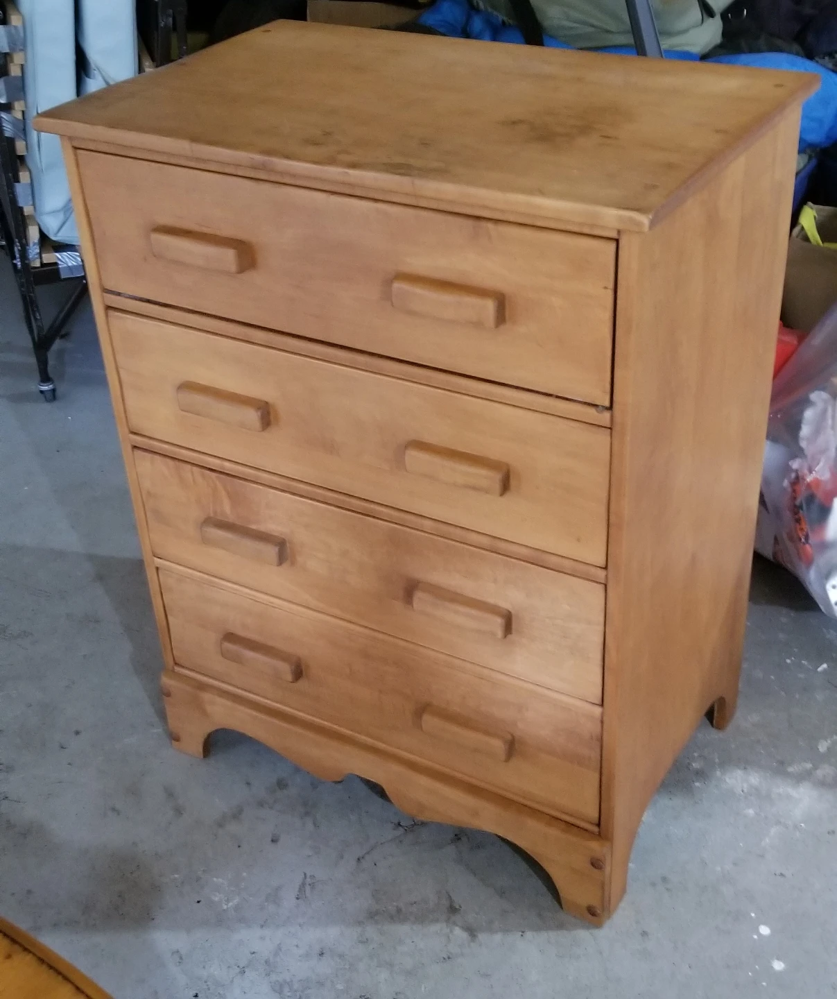 Wooden 4-Drawer Chest with Secretary Desk Feature - photo 2