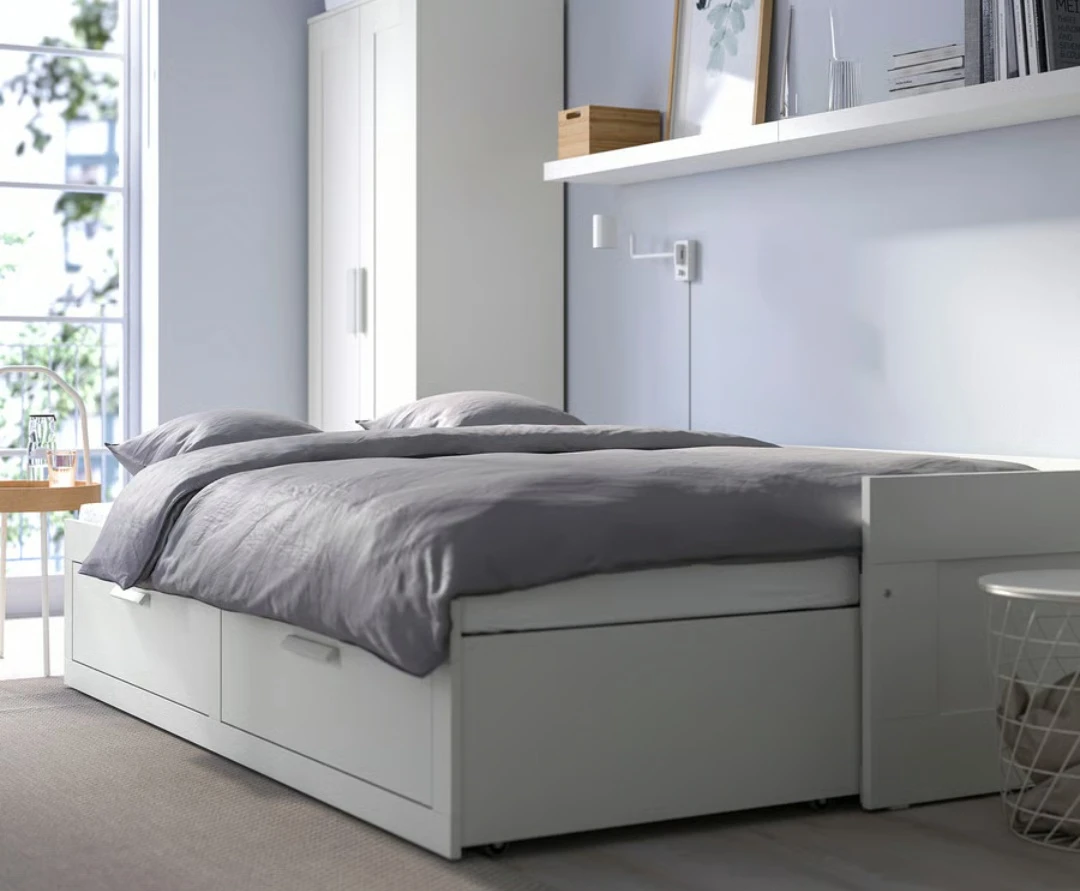 White IKEA Daybed with 2 Drawers - photo 4