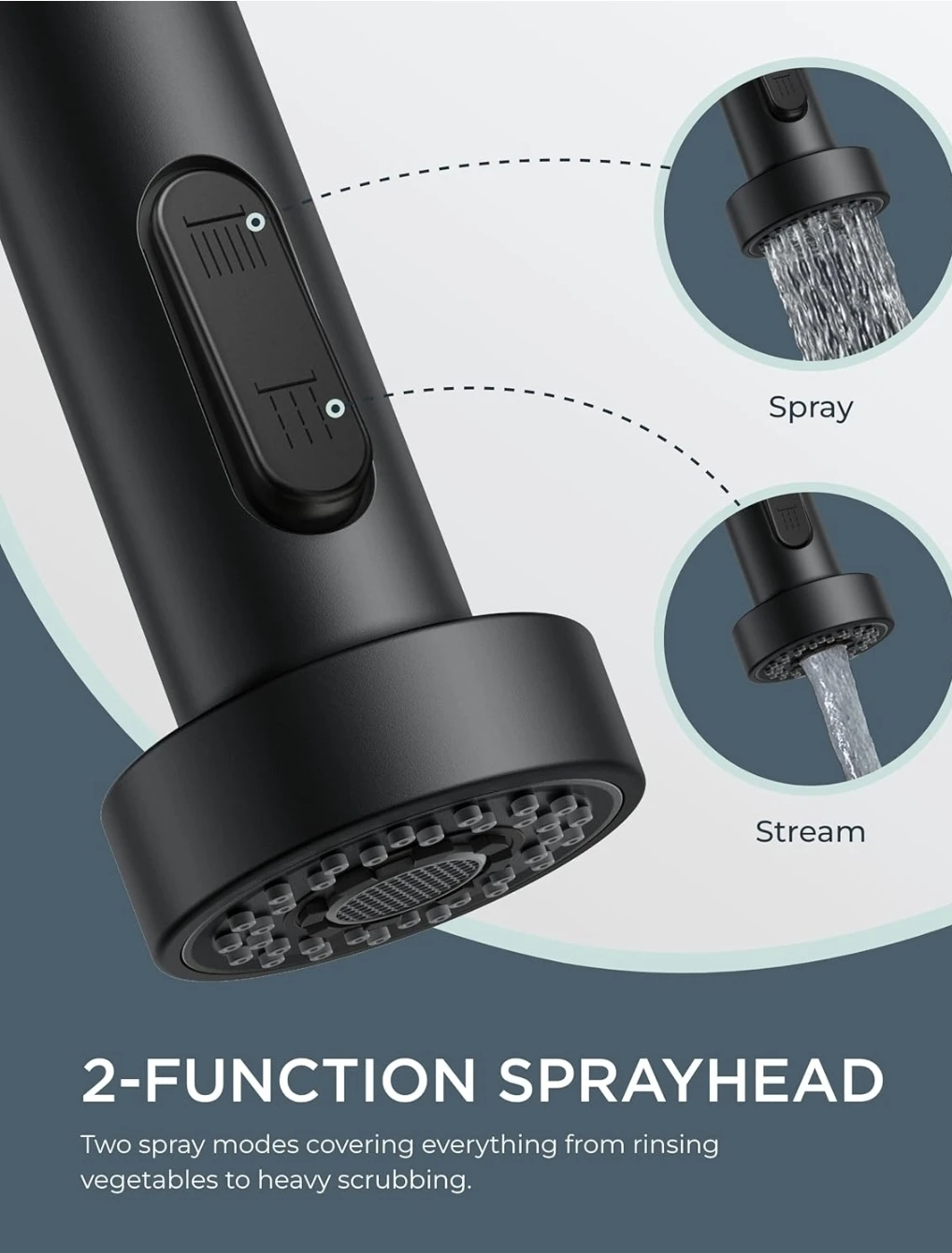 Matte Black Pull-Down Kitchen Faucet - photo 4