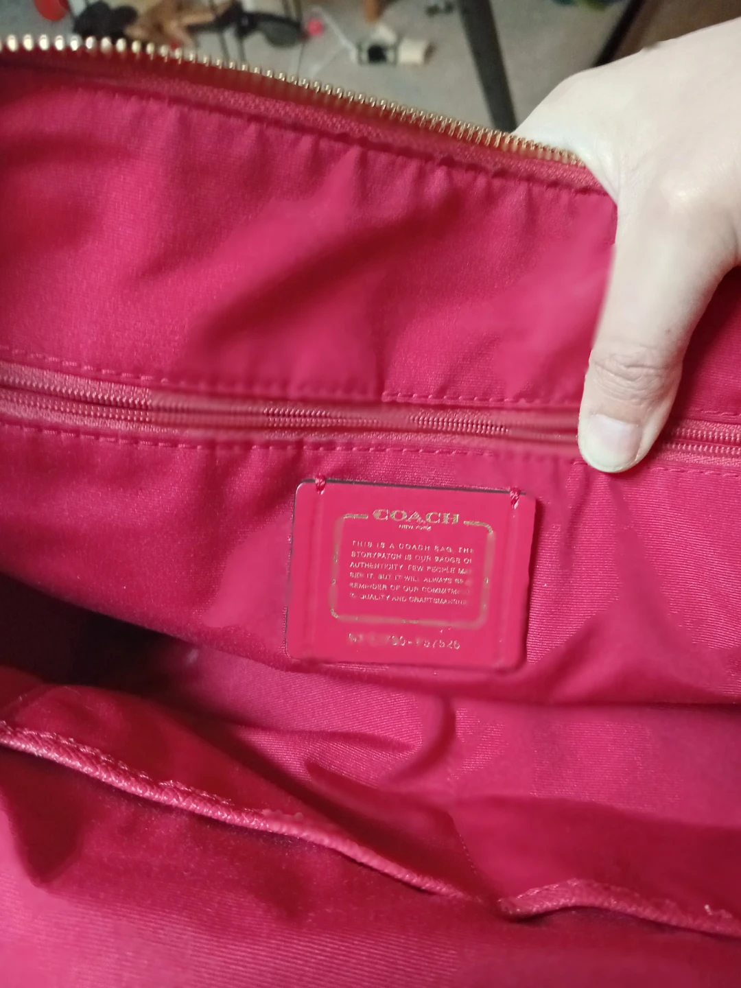 Coach Pink Leather Tote Bag