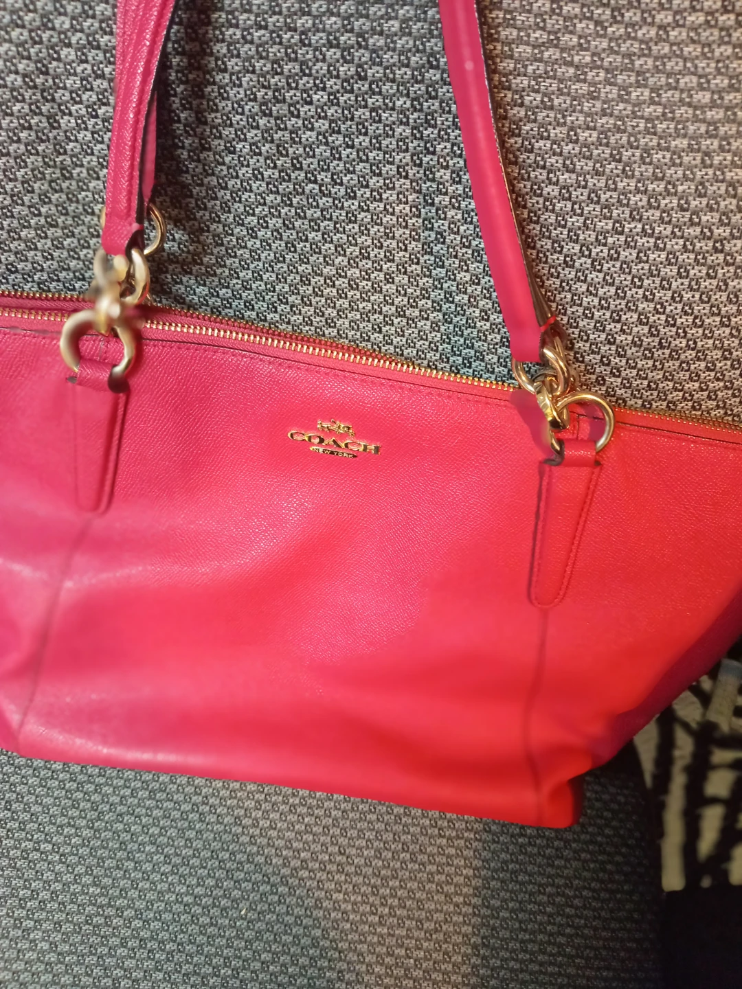 Coach Pink Leather Tote Bag - photo 2