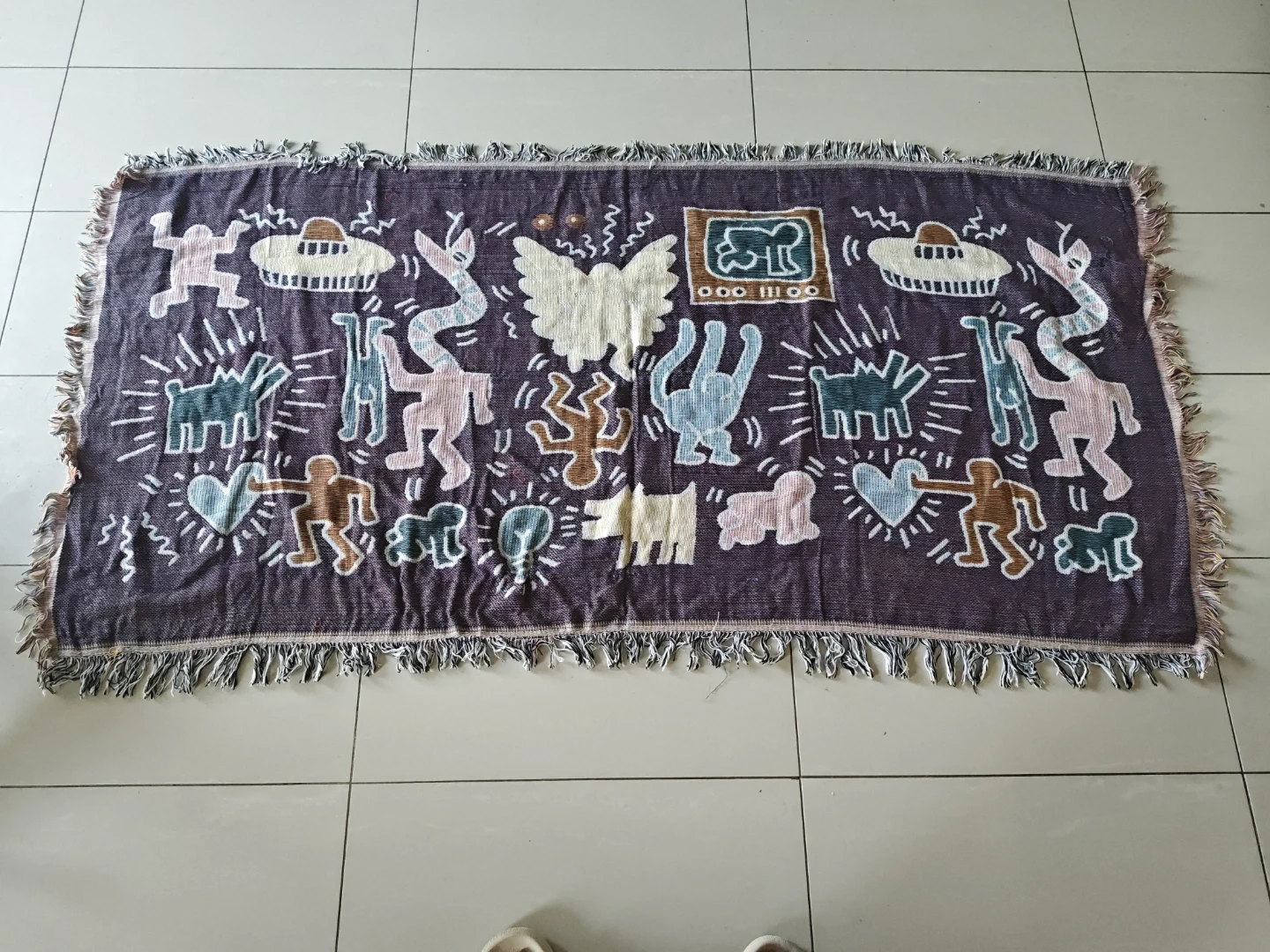 Keith Haring Inspired Throw Blanket - photo 2