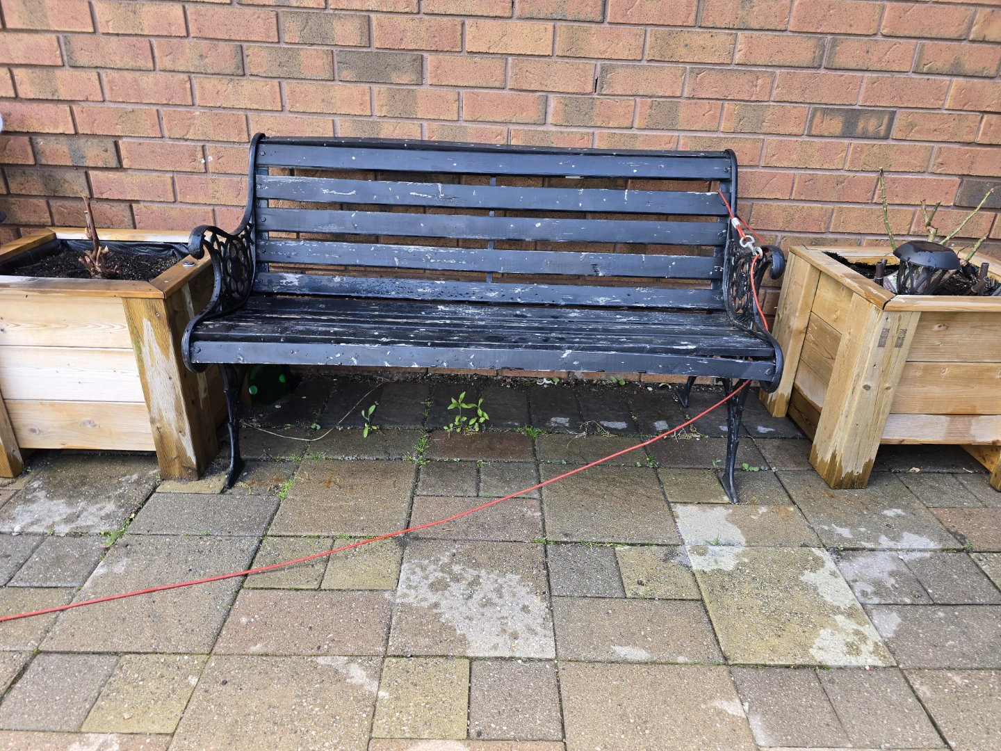 Black Metal Garden Bench