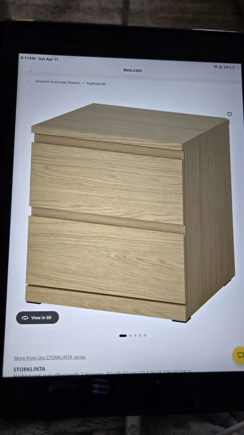IKEA STORKLINTA 4-drawer chest and 2 drawer night table