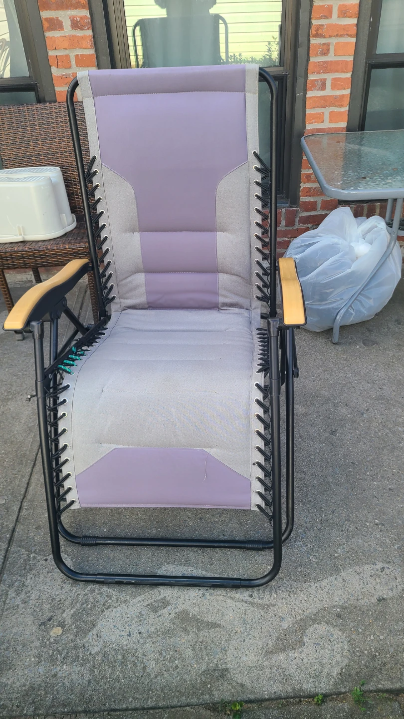 Purple and Gray Zero Gravity Chair